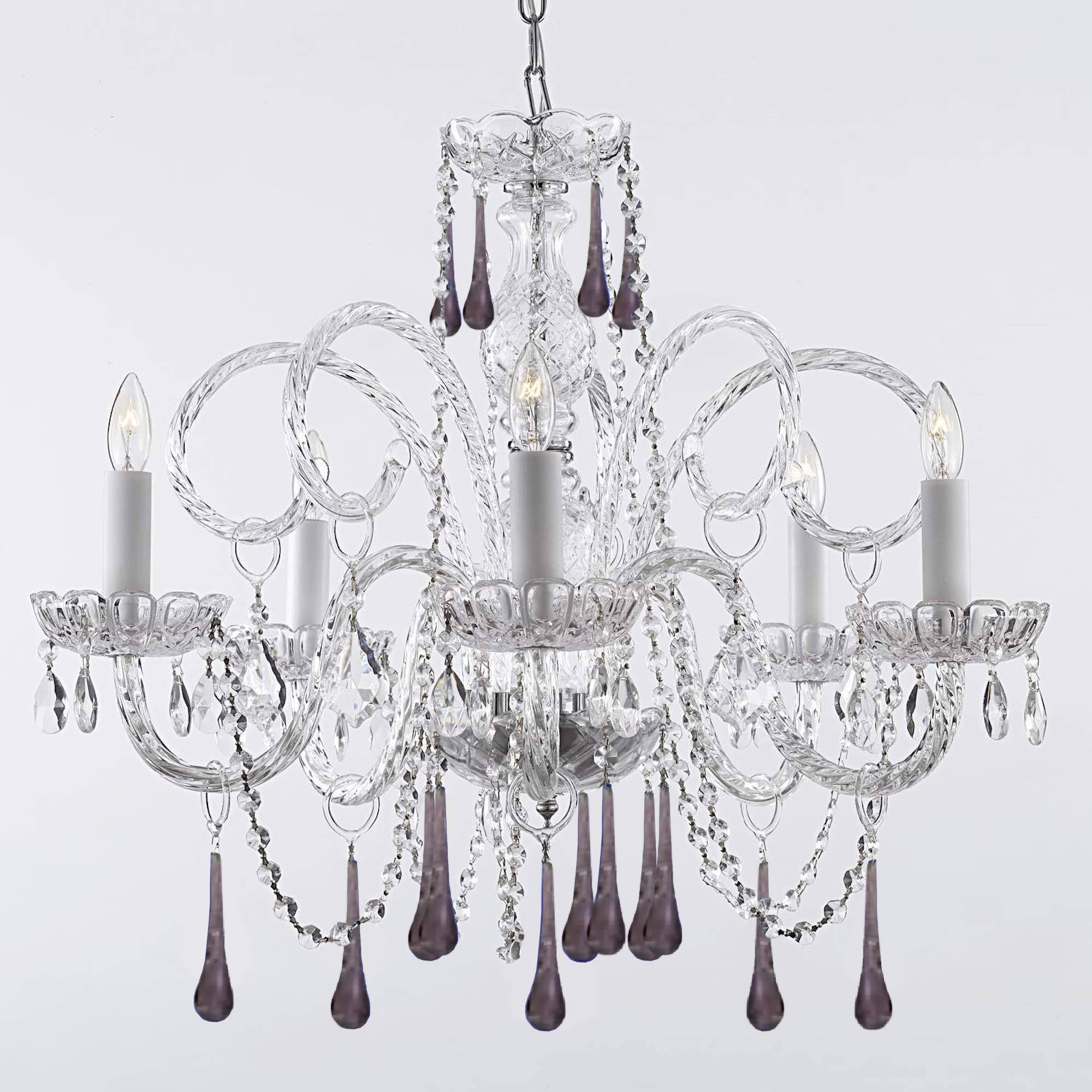 Amethyst Purple Crystal Chandelier H25 PR_GARMPQ0P