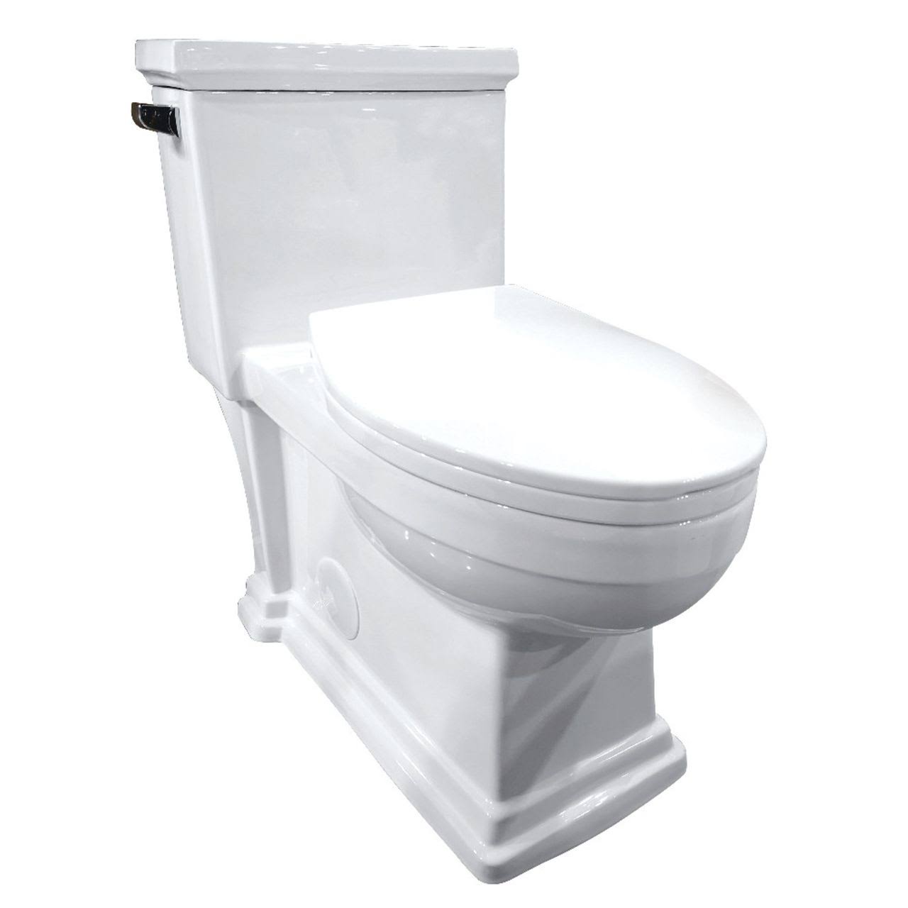Kingston Brass Vtc1991 Victorian One-Piece 1.28 GPF Single Flush Elongated Toilet, White QT_QJDSTM8I