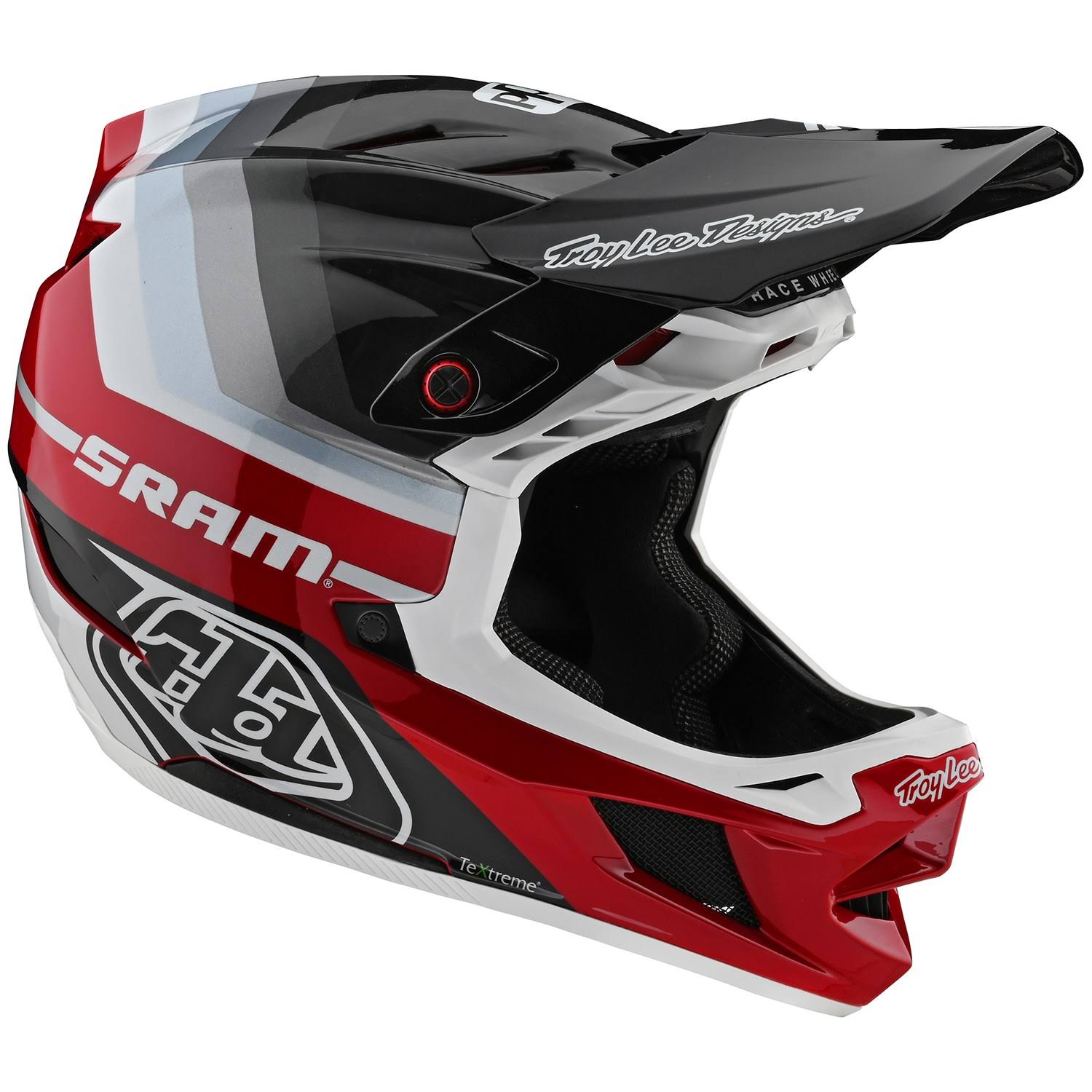 Troy Lee Designs D4 Carbon Mirage SRAM Helmet - XXL - black-red XA_14SZES24