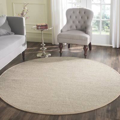 Monadnock Marble/Linen Area Rug Beachcrest Home Rug Size Round 8' 2W_CXOKXHZN
