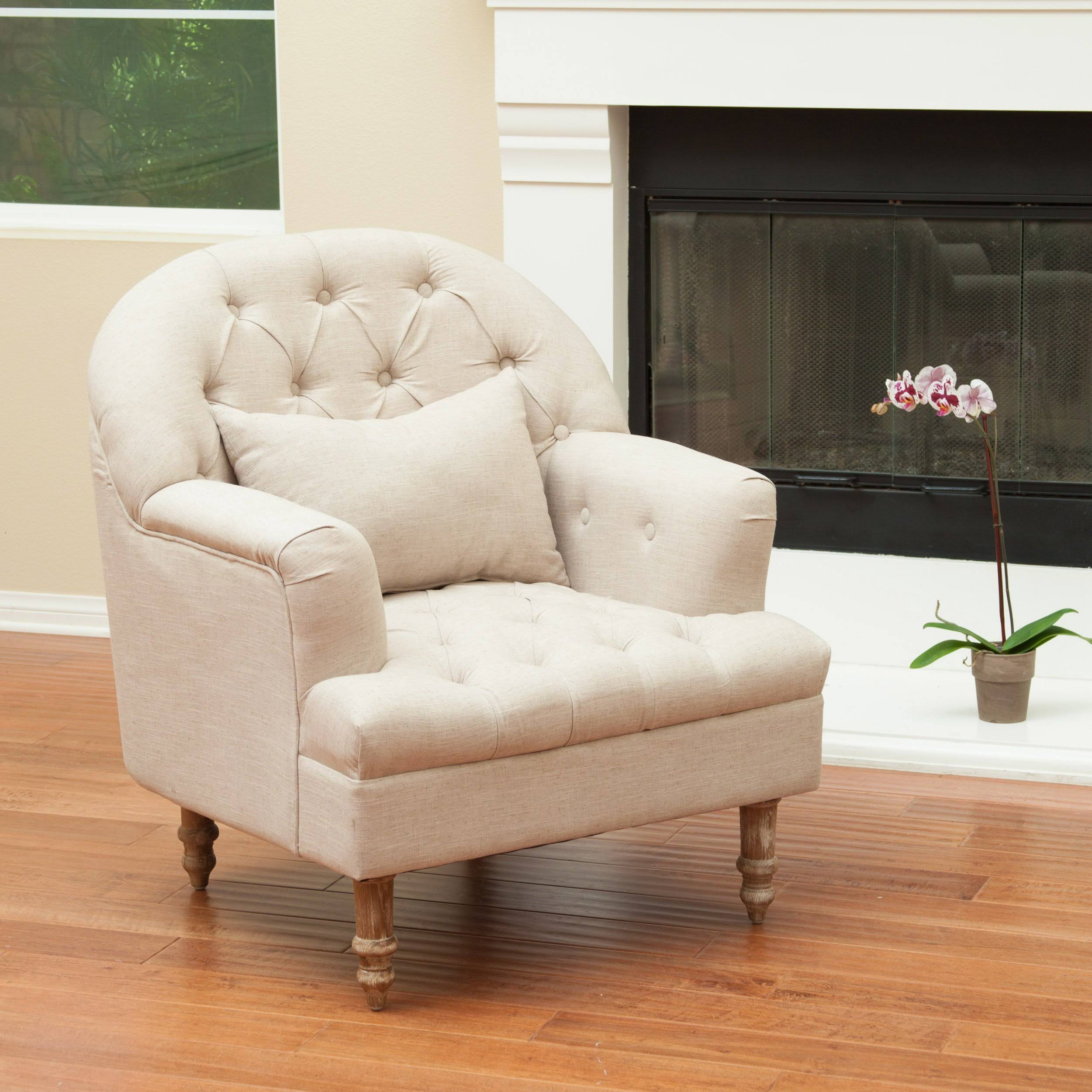 Best Selling Home Dolores Tufted Arm Chair, Beige LD_XBG22PHP