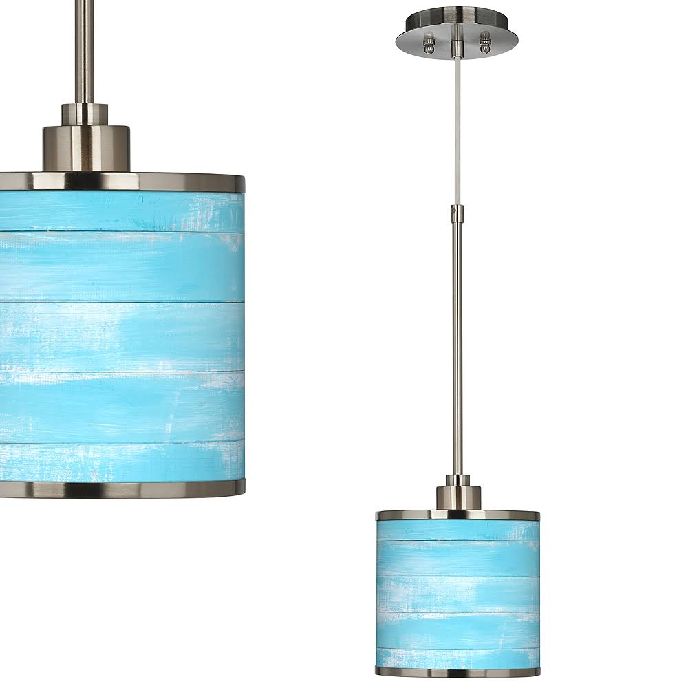 Barnyard Blue Giclee Glow Mini Pendant Light - Style #55F66 LR_SVXTJQLW