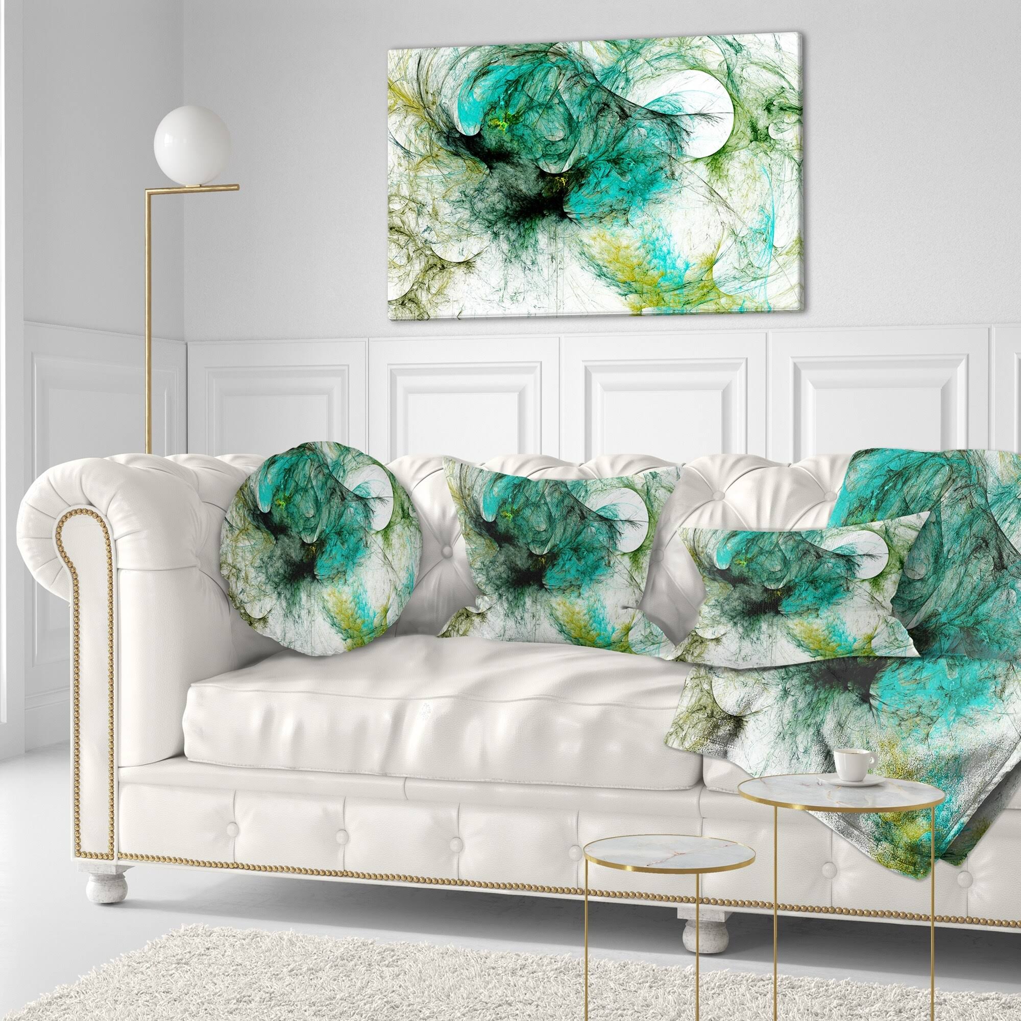 Design Art 'Wings of Angels' Graphic Art on Wrapped Canvas in Green HC_ZRYPJFAH