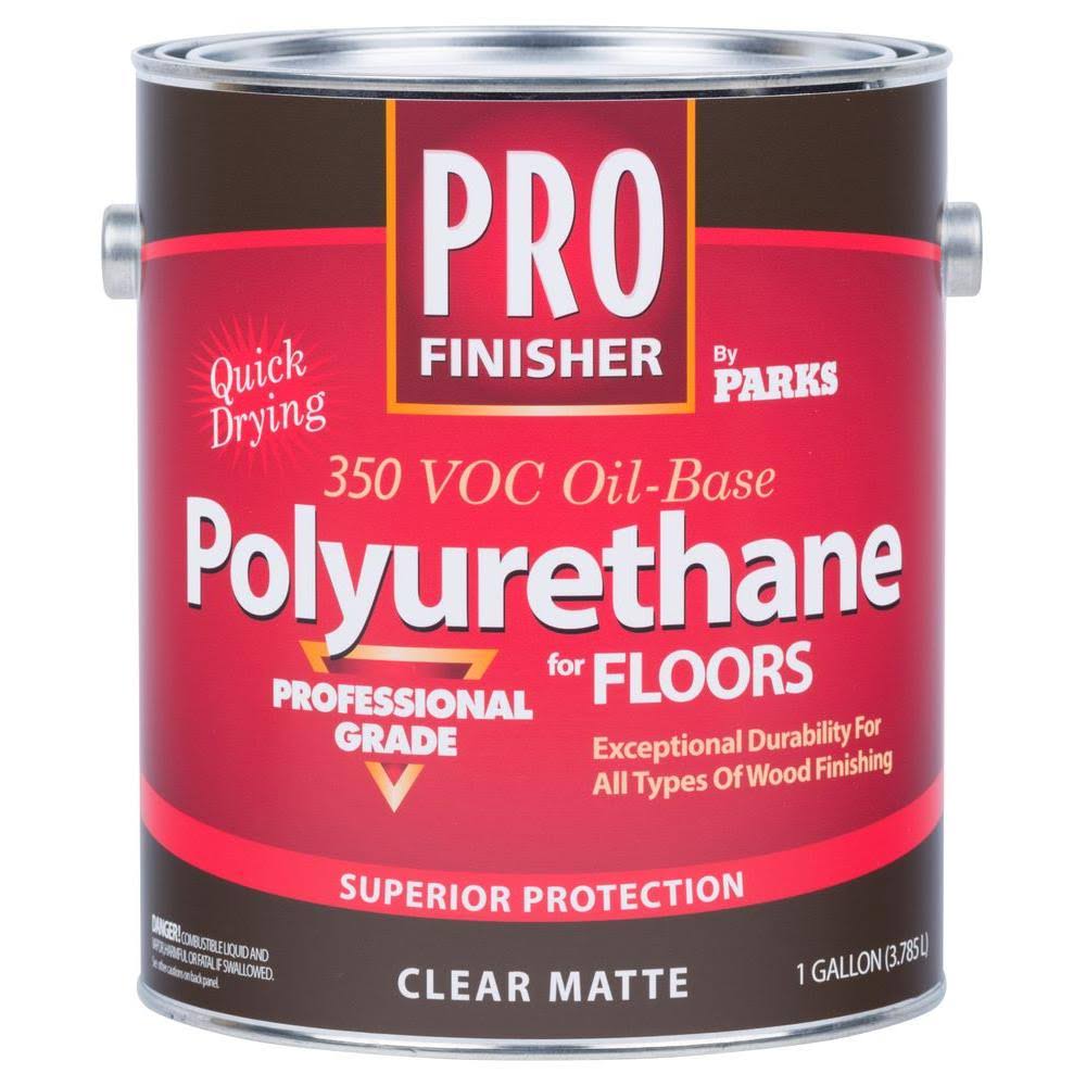 Rust-Oleum Parks Pro Finisher 1 gal. Clear Matte 350 VOC Oil-Based Polyurethane for Floors (4-Pack) TU_KQ32PBEY
