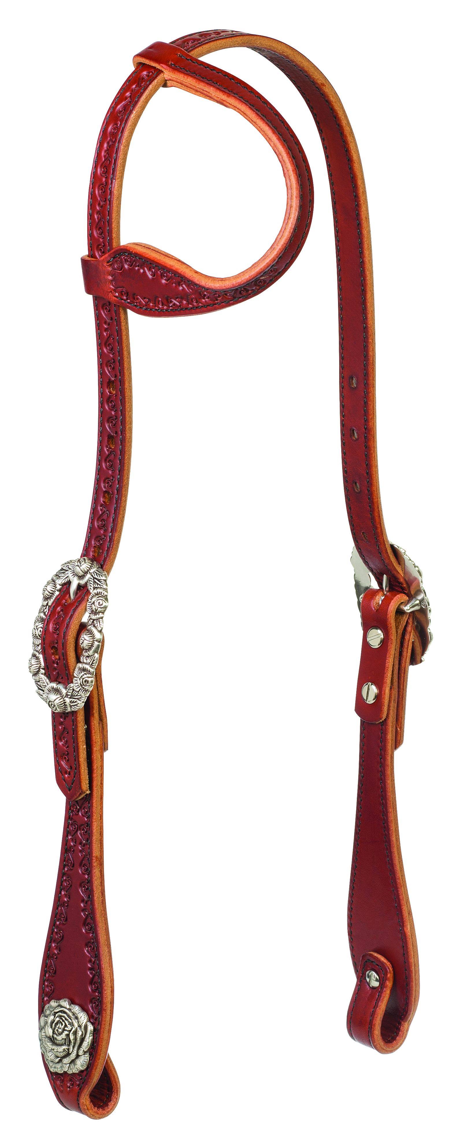 Weaver Filigree Hand Tooled Sliding Ear Headstall S0_KQ39H5FD