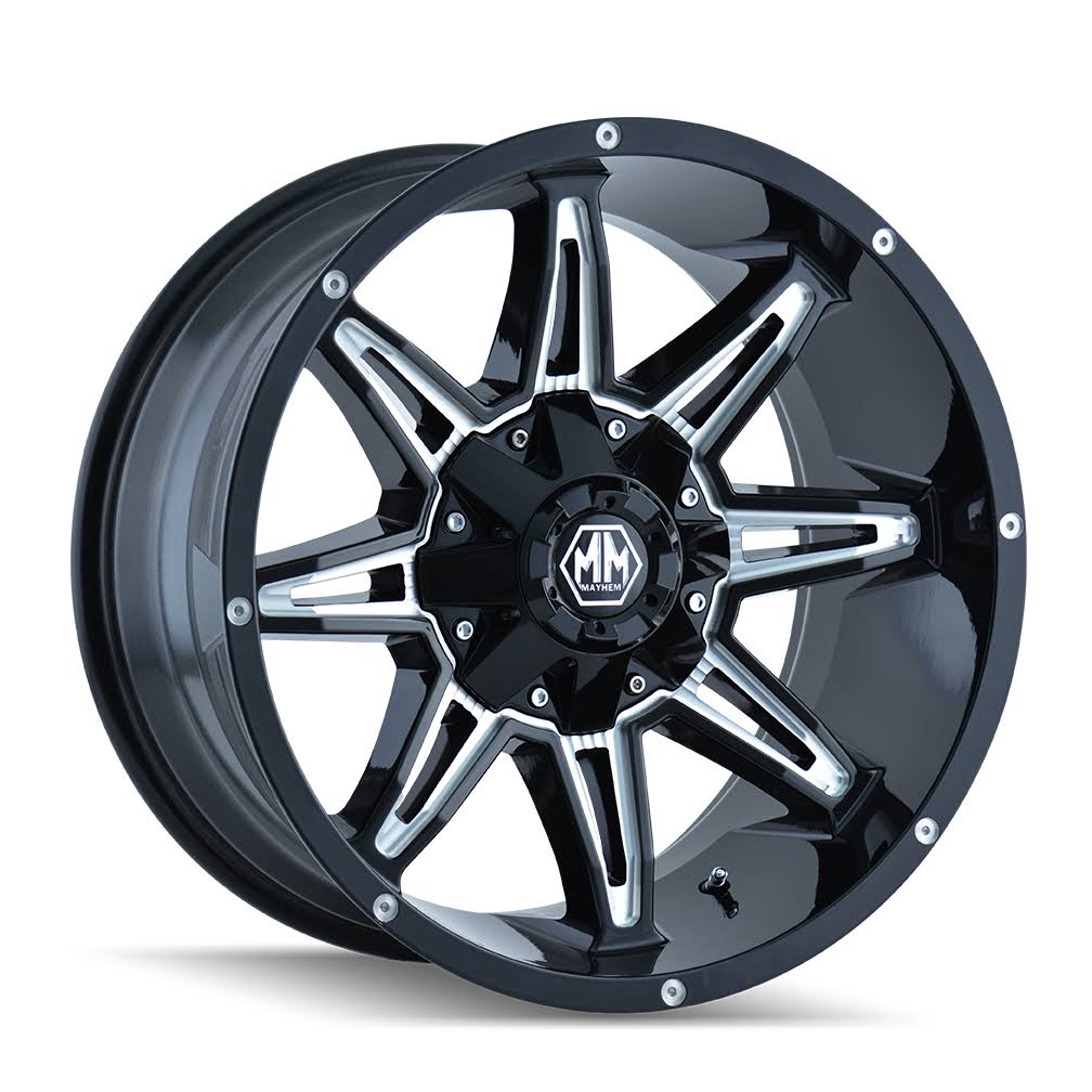 Mayhem 8090 Rampage 20x10 8x180 -25mm Black/Milled Wheel Rim II_NYVZAQFJ