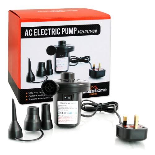 Milestone Camping AC240V/130W AC Electric Air Pump Inflator/Deflator for Airbeds M0_RCLJPQB4