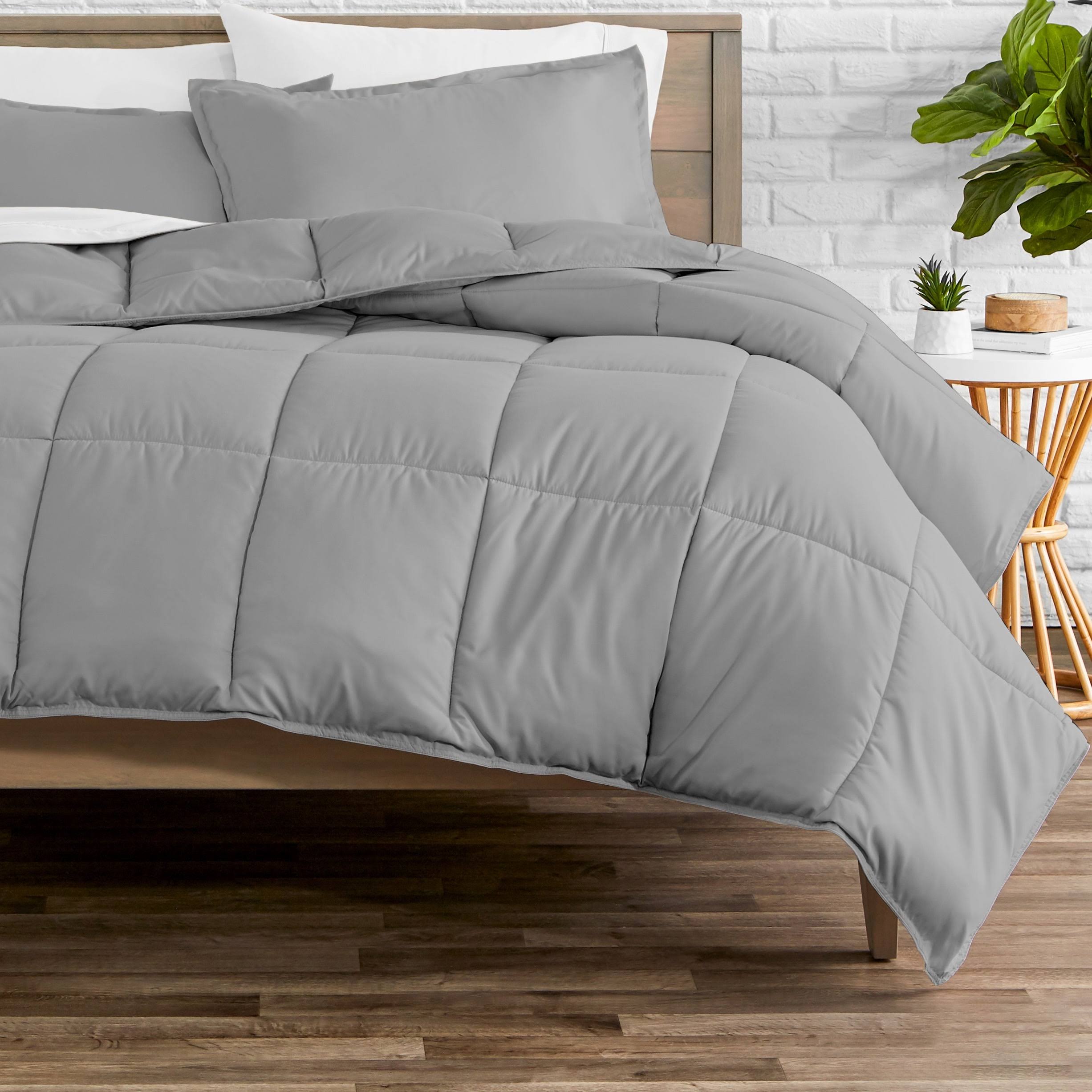 Bare Home Hypoallergenic All-Season Down Alternative Comforter Set - Queen - Light Grey QG_JZ4MPPJJ