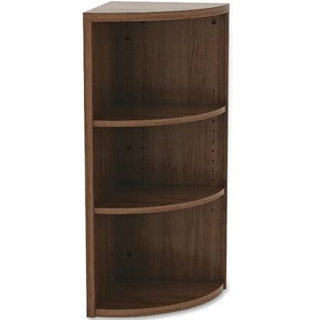 Lorell Essentials Corner Bookcase Finish Walnut, Size 37.8 L9_JJ9UHMHV
