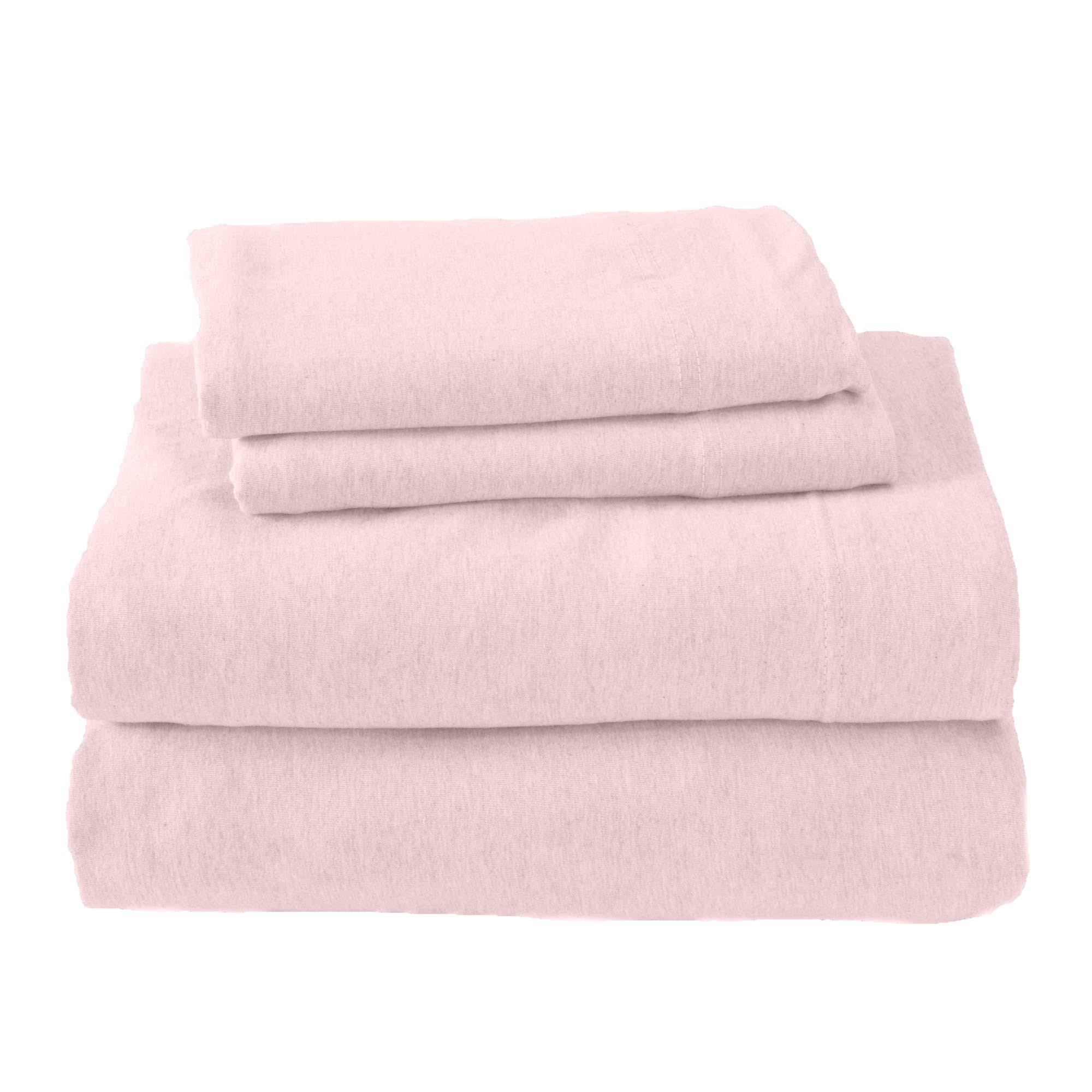 Great Bay Home Super Soft Cotton Jersey Knit Sheet Set Pink King 0L_DPESBH9I