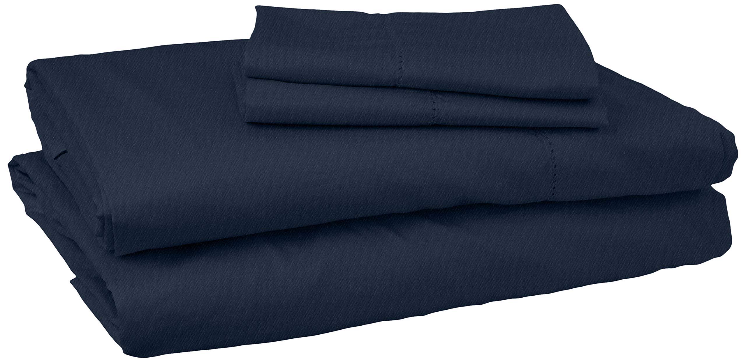 Pointehaven 525 Thread Count Queen Sheet Set - Midnight Blue FL_AMCEATRB