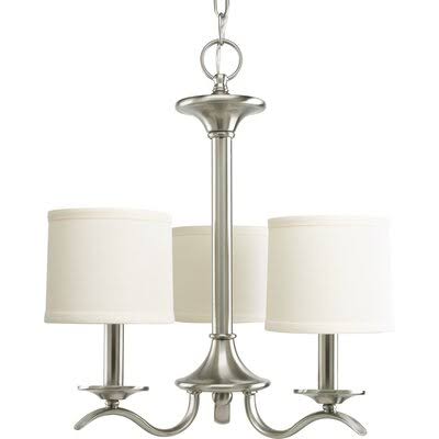 Mabini 3 - Light Shaded Classic / Traditional Chandelier Andover Mills Finish Brushed Nickel NJ_OQU3FD2K