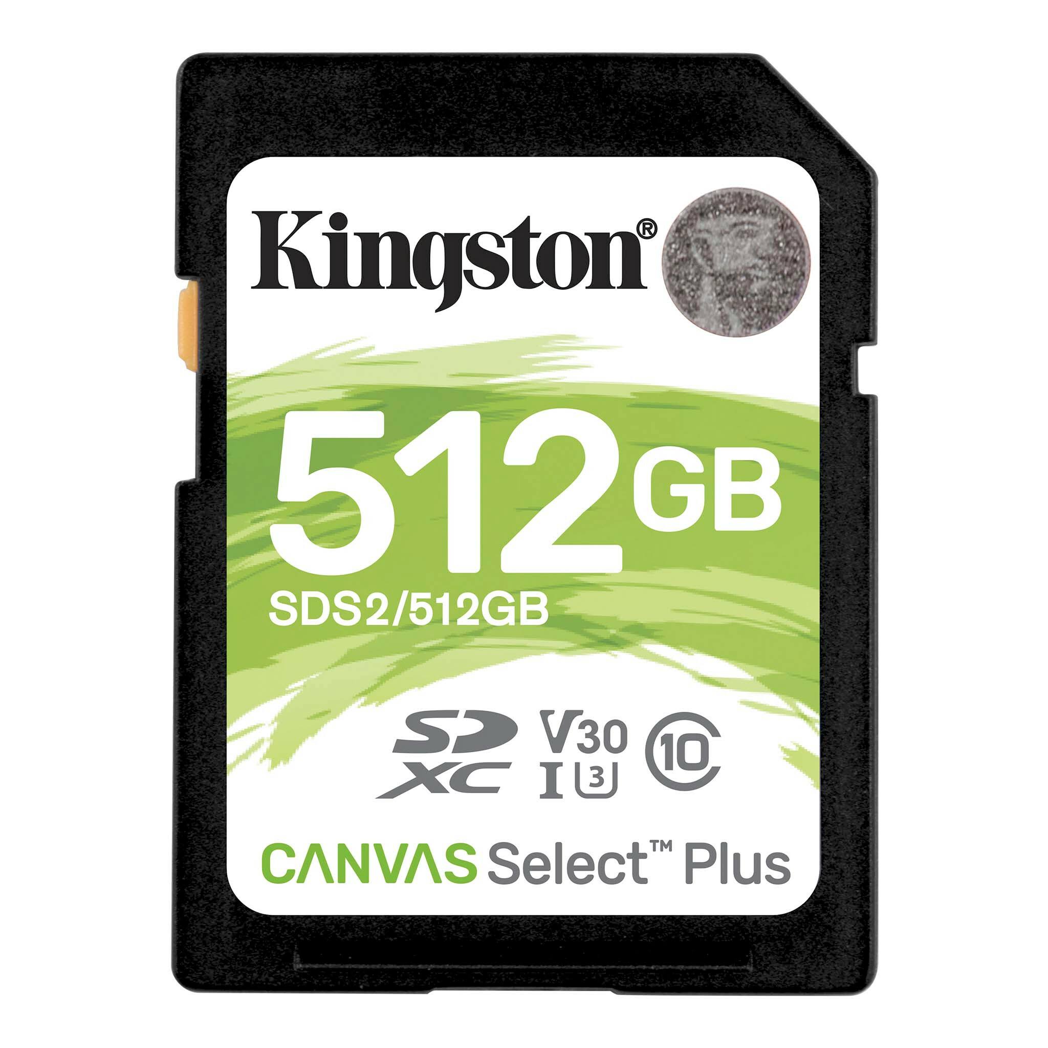 Kingston Canvas Select Plus 512 GB Class 10-UHS-I (U3) SDXC JD_0XWPA4WD