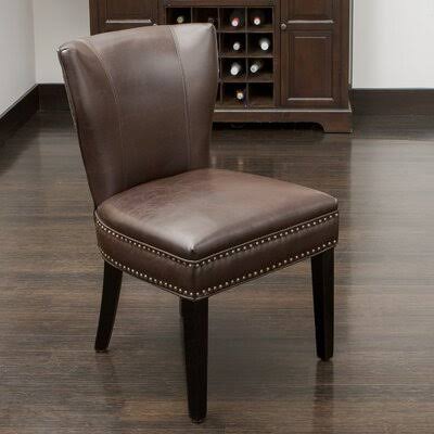 Charlton Home Avilla Upholstered Dining Chair, Brown PU_T5ROOWZE