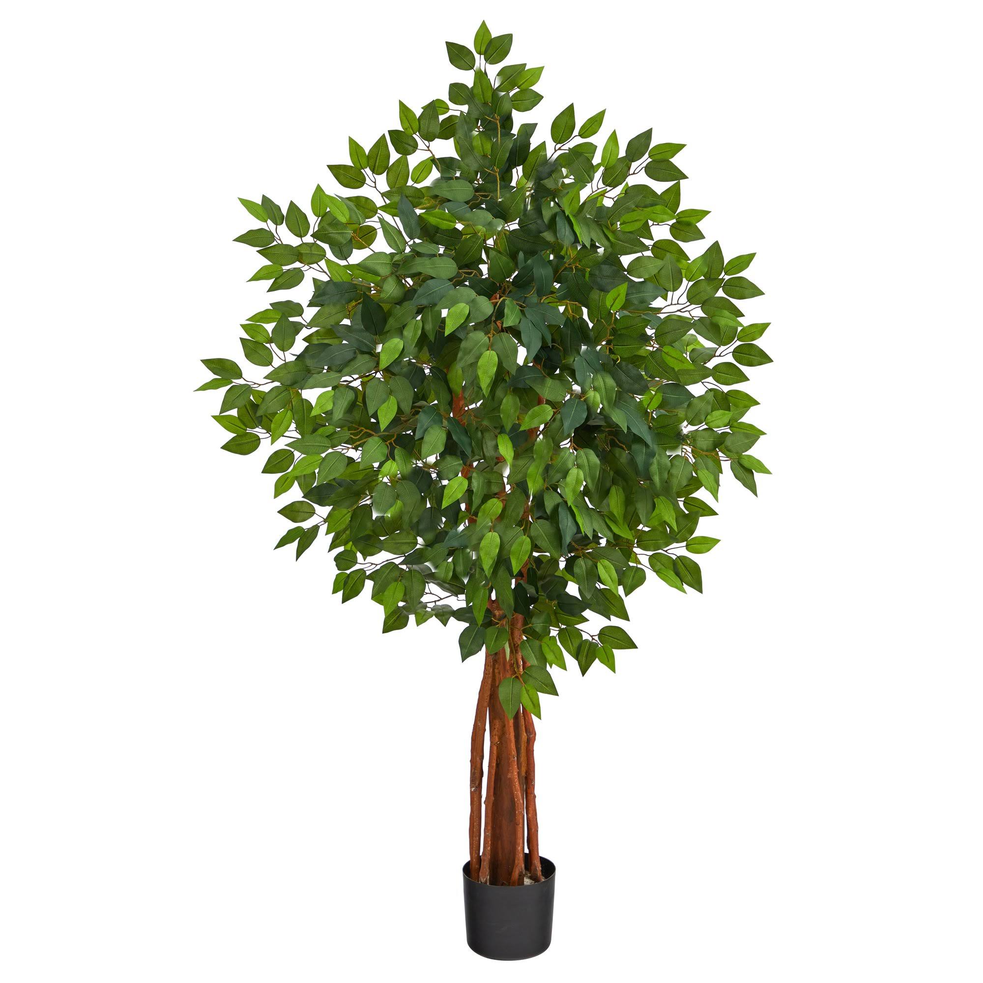 Nearly Natural T1549 4.5 in. Super Deluxe Ficus Artificial Tree with Natural Trunk SK_CRN4WW6V