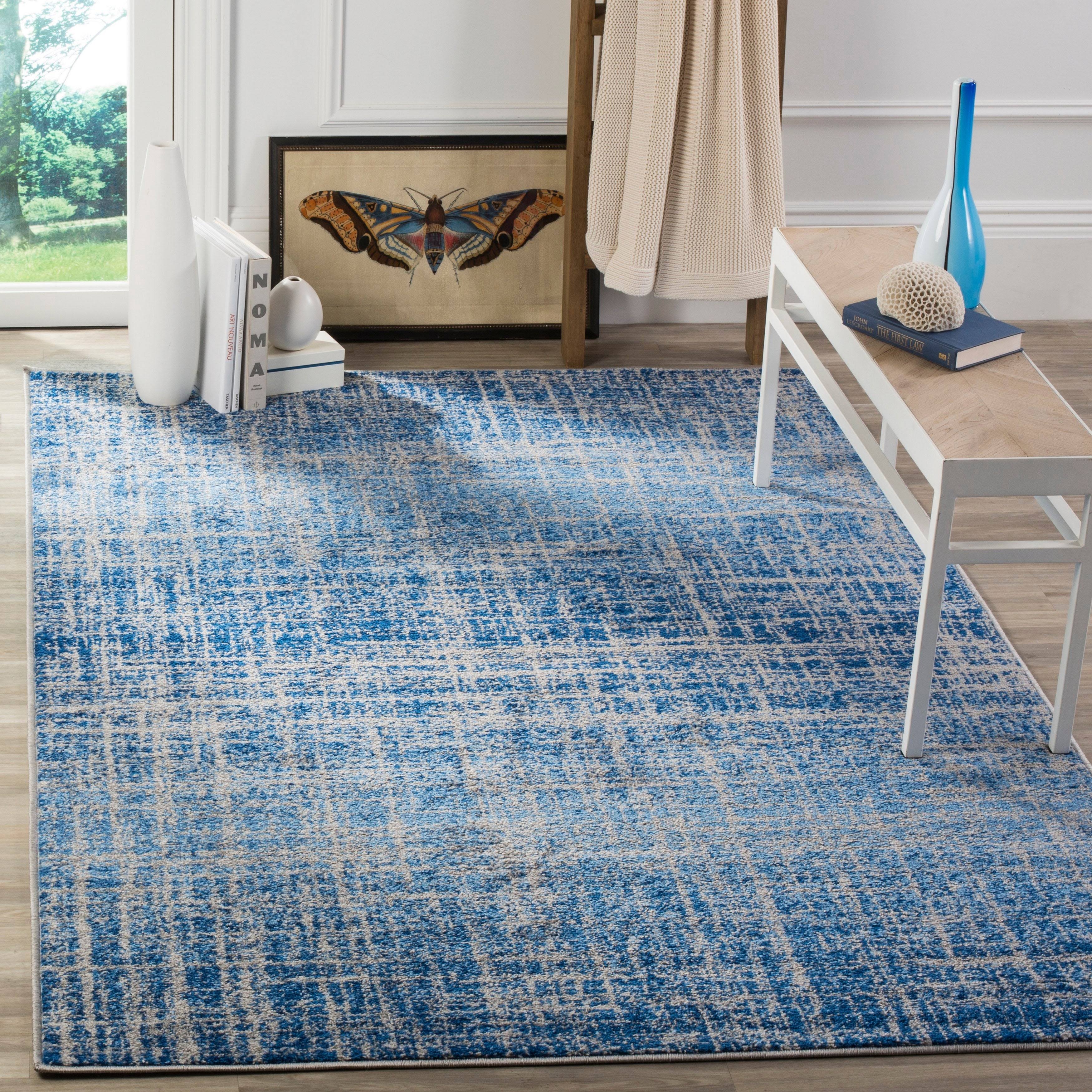 Safavieh Adirondack INA Modern Distressed Rug - 8' x 10' - Blue/Silver BW_UGC6O2XJ