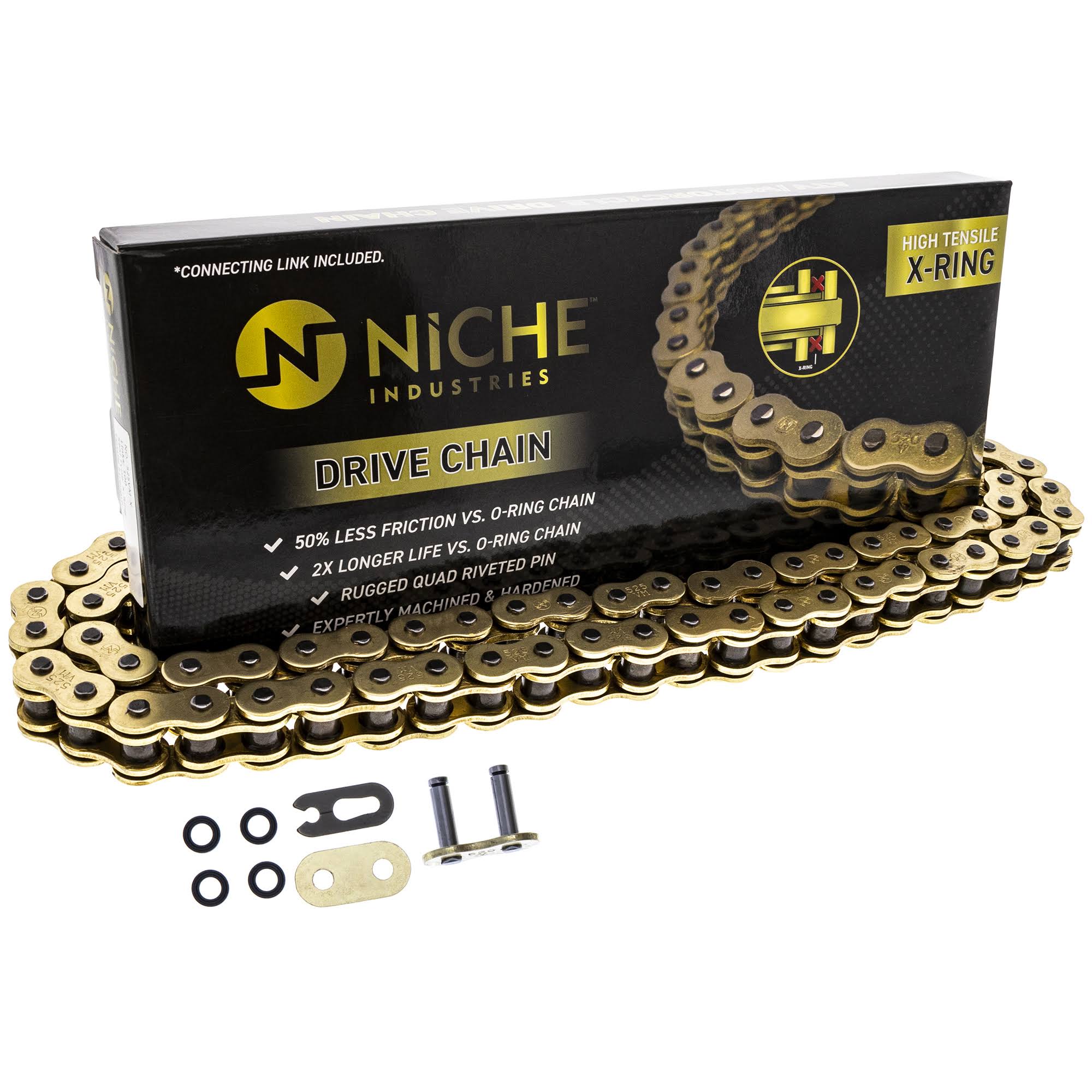 Niche Gold 525 X-Ring Chain 116 Links with Connecting Master Link ML_3MPB7GDV