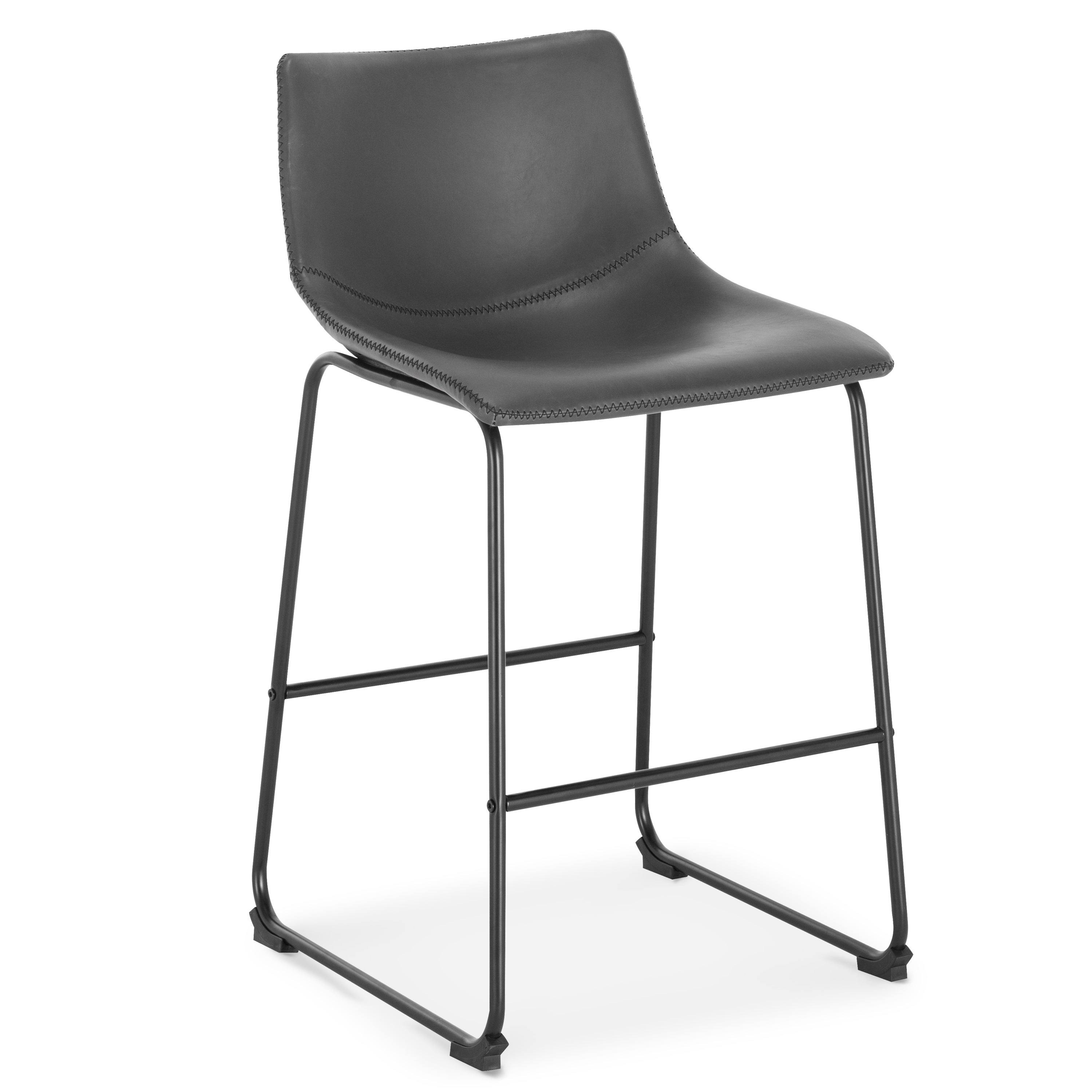 Edgemod Brinley Steel Counter Stools (Set of 3) - Grey AT_B7KTLXDQ