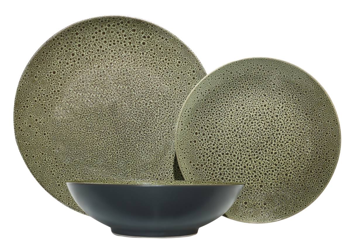 Red Vanilla RR001-012 Organic Art Green Dinner Set - 12 Piece UR_ZYLKY2AC