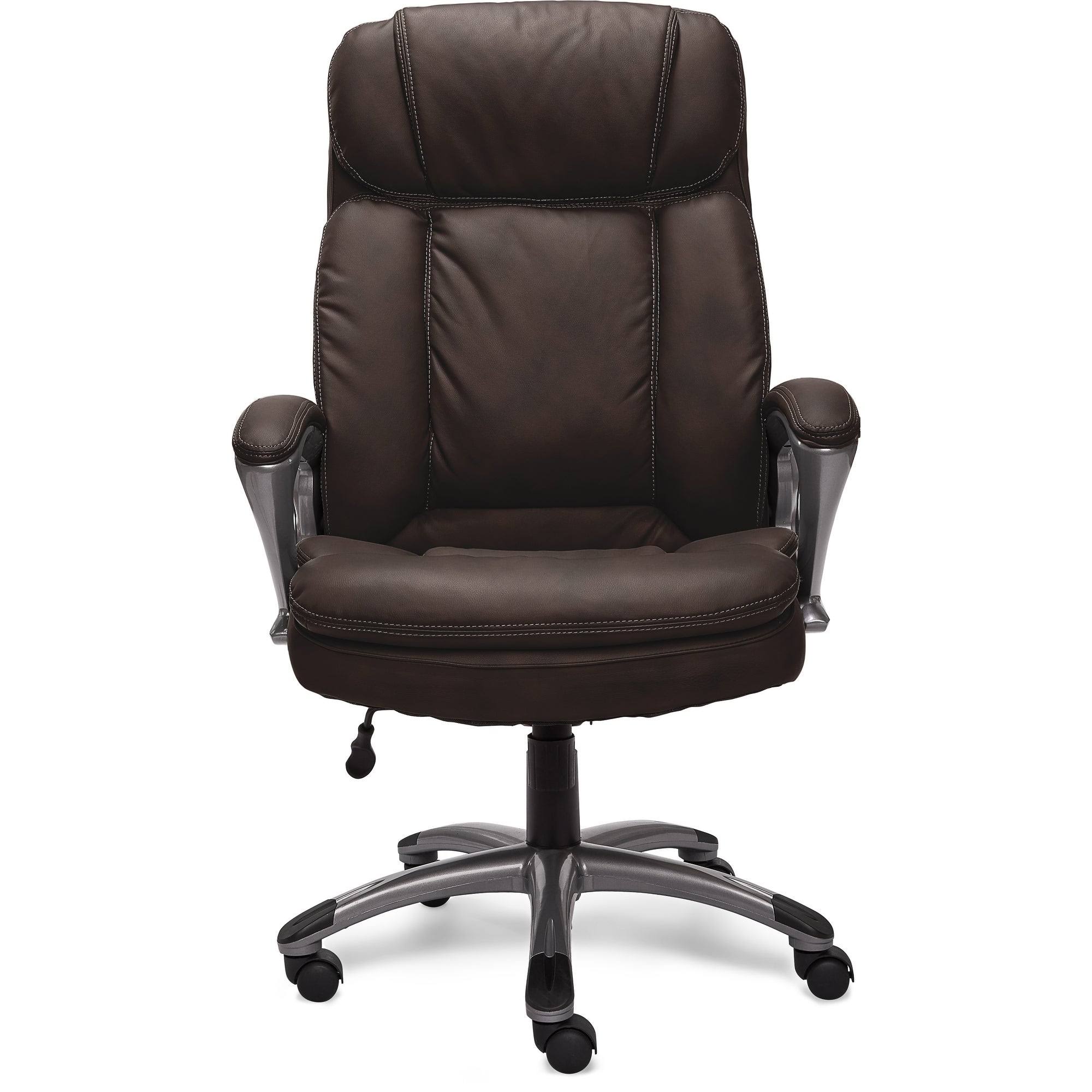 Serta Big and Tall Executive Office Chair, Gray Bonded Leather TV_TB452UXV