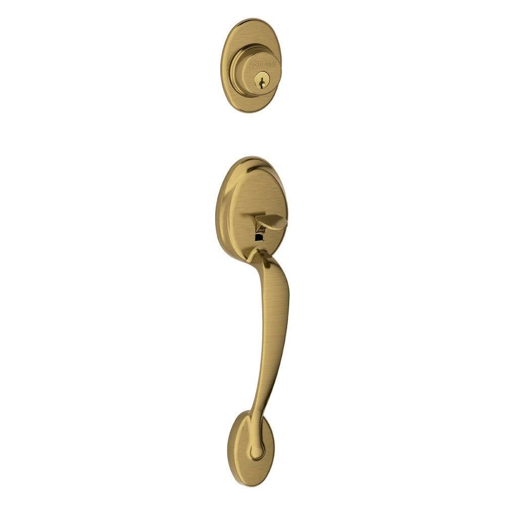 Schlage F92 Ply 609 Plymouth Dummy Exterior Handleset, Antique Brass QP_BY8RIQDK
