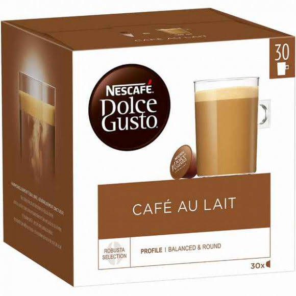 Nescafe Dolce Gusto Cafe AU Lait Coffee Pods 30 Capsules FL_OWZBVKM8