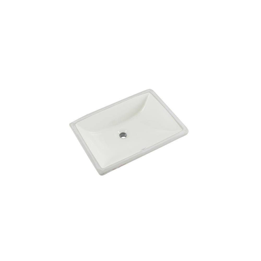 IPT Sink Company Rectangular Glazed Ceramic 20.5-in. Undermount Bathroom Vanity Sink in Biscuit 1813CBB 8E_Y1KO3NJY