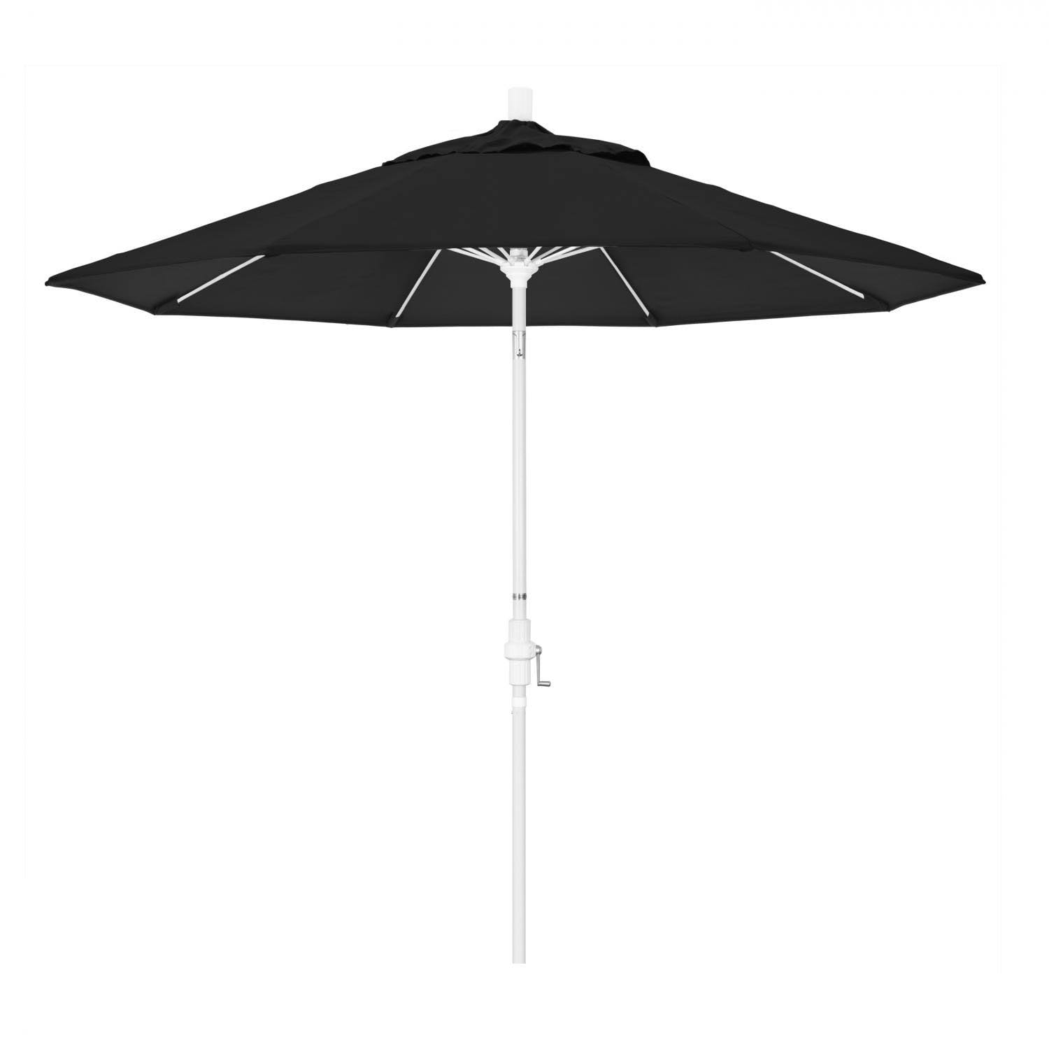 California Umbrella 9-ft. Fiberglass Tilt Sunbrella Market Umbrella, Black ZN_ZCUMFMLZ