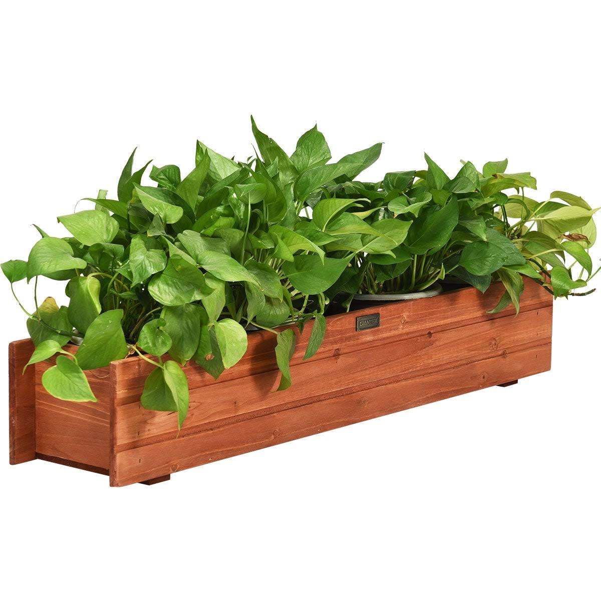 28/36/40 inch Wooden Flower Planter Box Garden Yard Decorative Window - 36 inch QG_LQTGGOFI