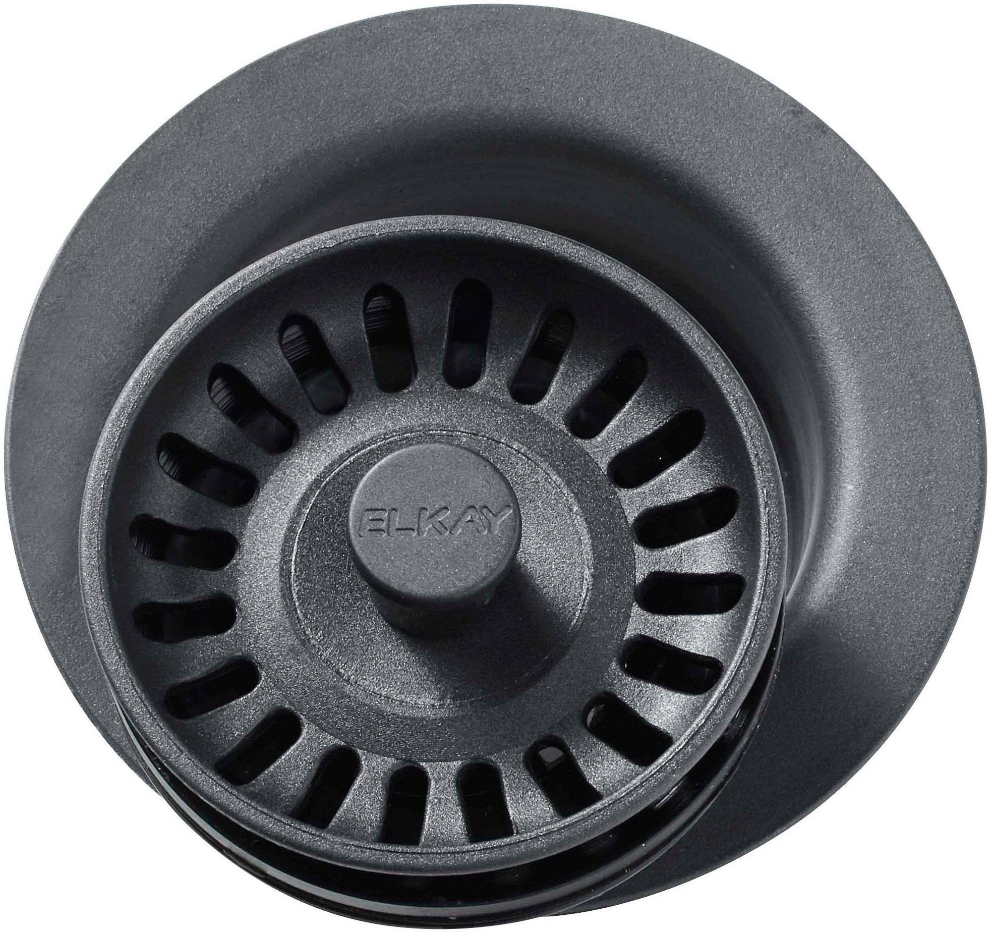Elkay LKQD35GY Polymer Disposer Flange with Removable Basket STRAINER and Rubber STOPPER, Dusk Gray HJ_XPJKRPV3