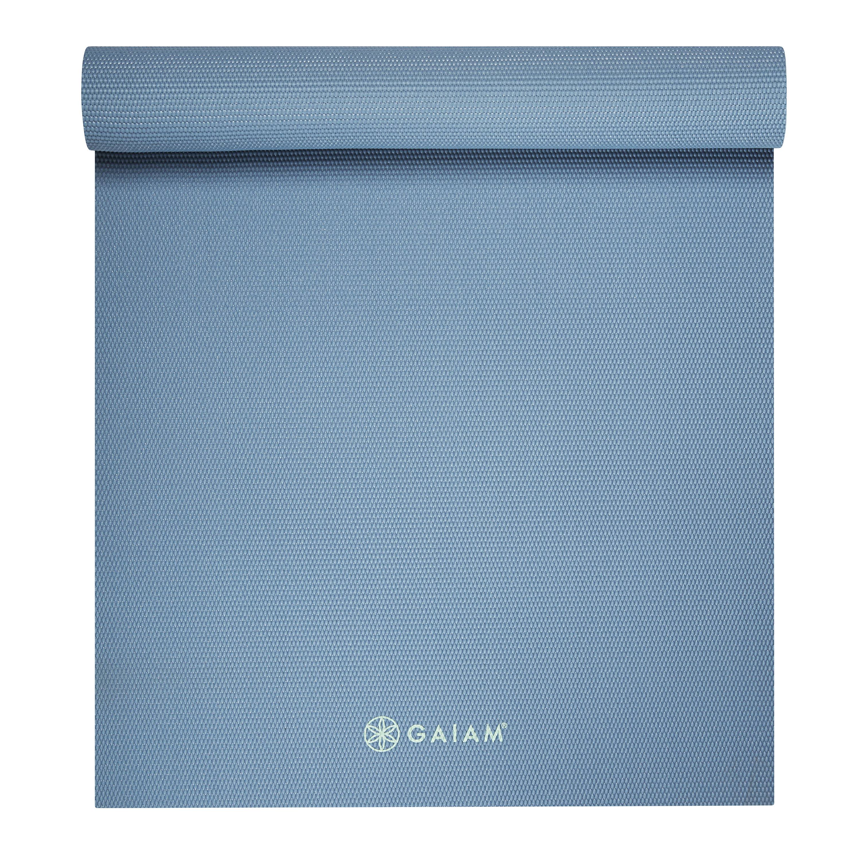 Gaiam Classic Solid Color Yoga Mats (5mm) Blue Shadow HY_QODJAQ9M