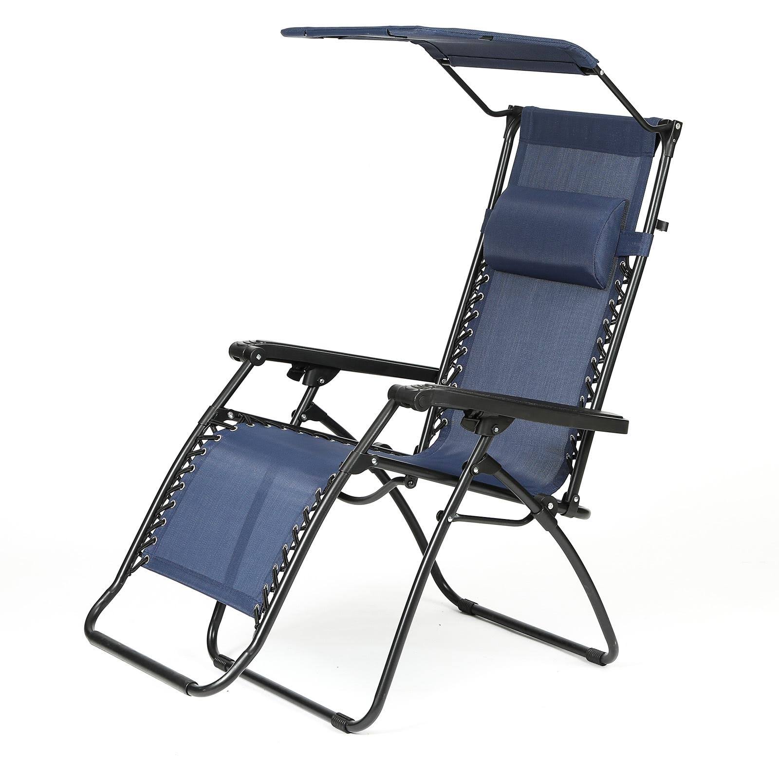 Luxen Home Zero Gravity Chair with Canopy Blue HT_QAZ1IXRE