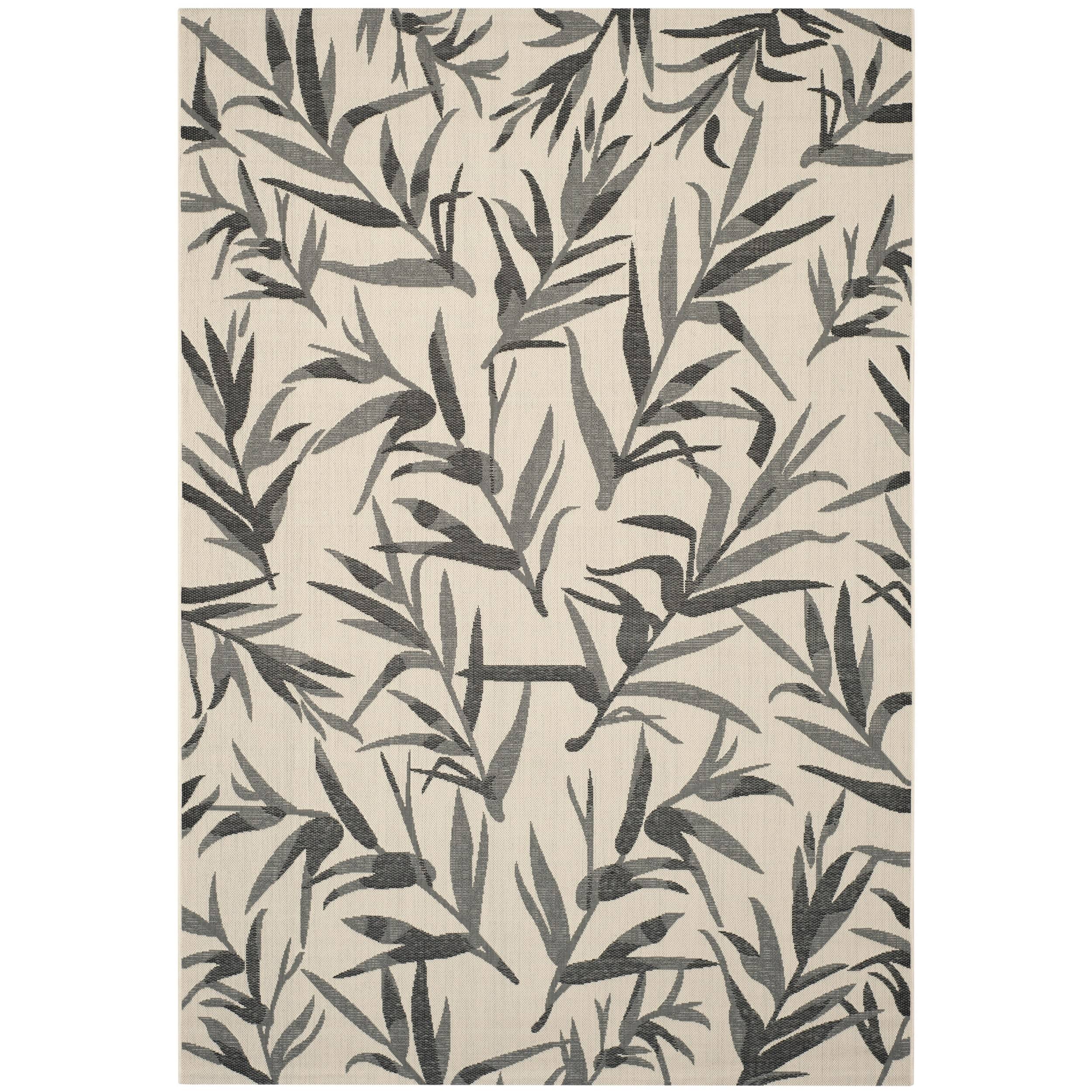 Safavieh Courtyard Beige/Anthracite 9 ft. x 12 ft. Indoor/Outdoor Area Rug 9D_OCCJ5ZKA
