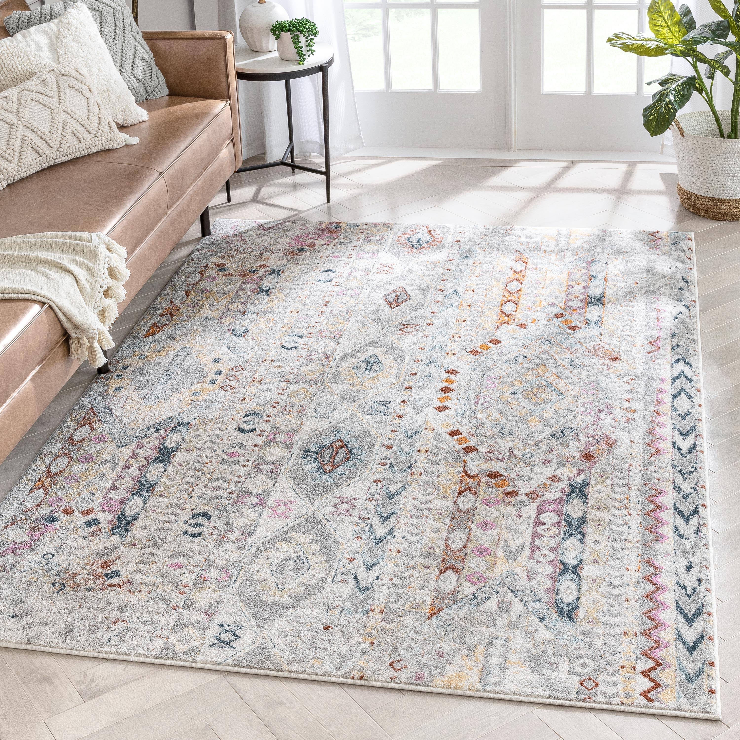 Otero Bohemian Aztec Tribal Ivory Rug - 6'7 HB_L0UQSNI3
