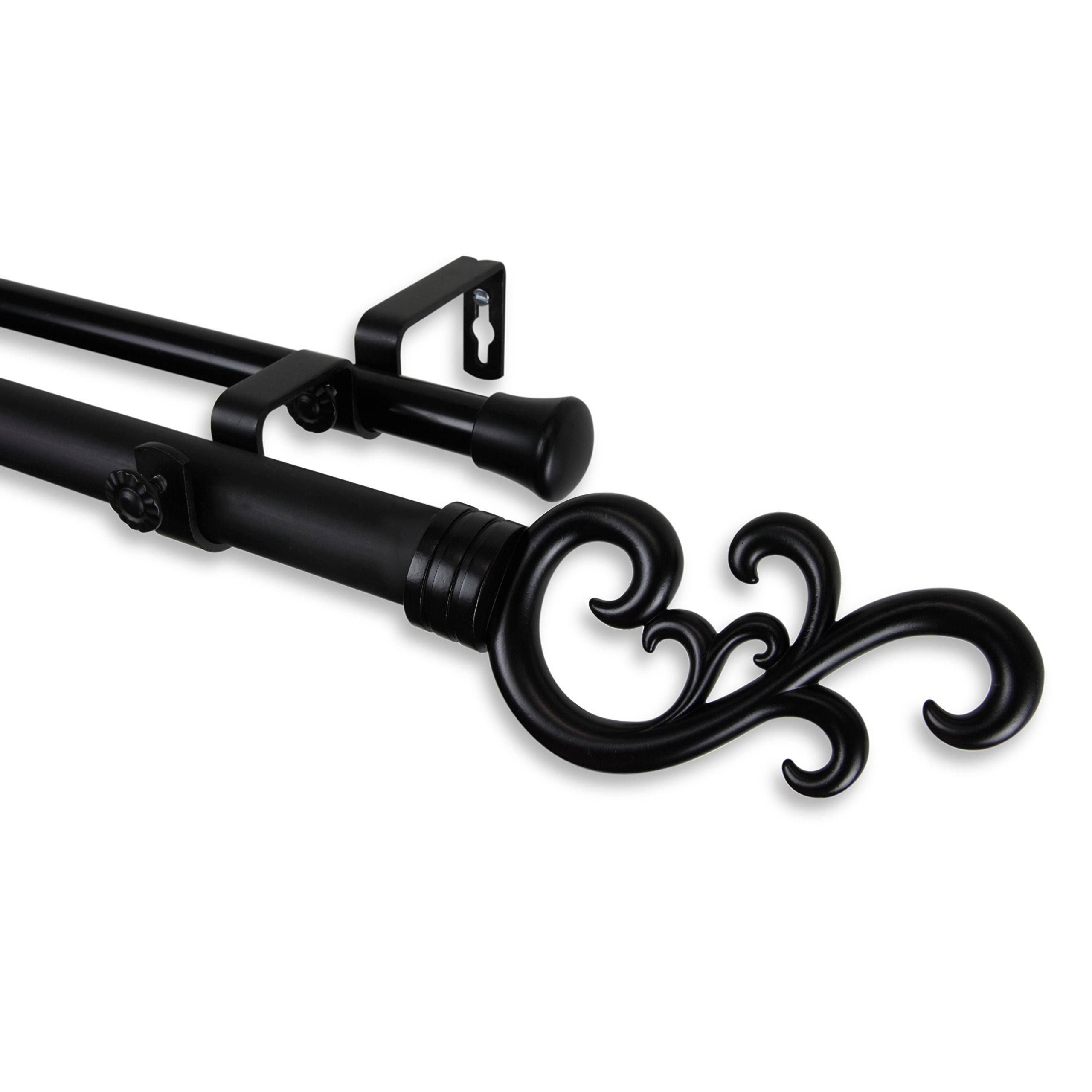 Rod Desyne Madeline Black 160-240 inch Double Curtain Rod UE_Z2KS6MNY