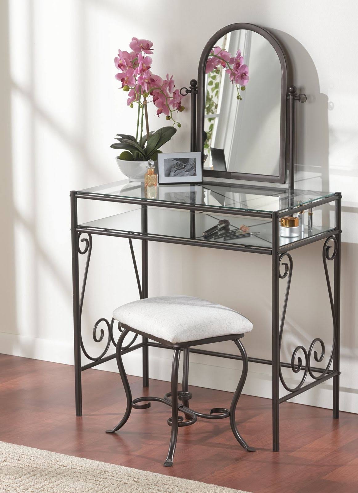 Red Barrel Studio Dunkin Vanity Set with Mirror Color Antique Brown G7_7QCXMYEN