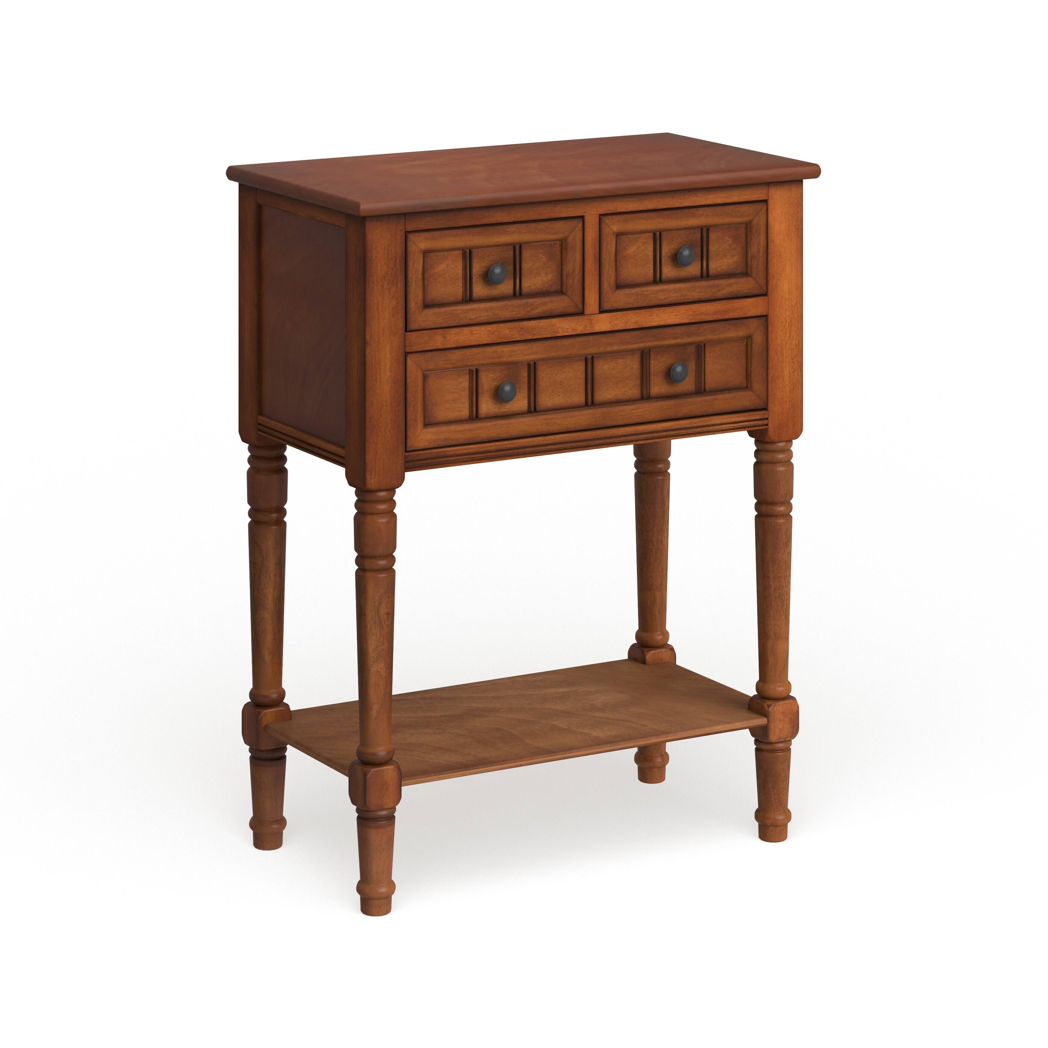 Simplify 3-Drawer Wood Console Table - Honey Pine TS_CCVR5IOS