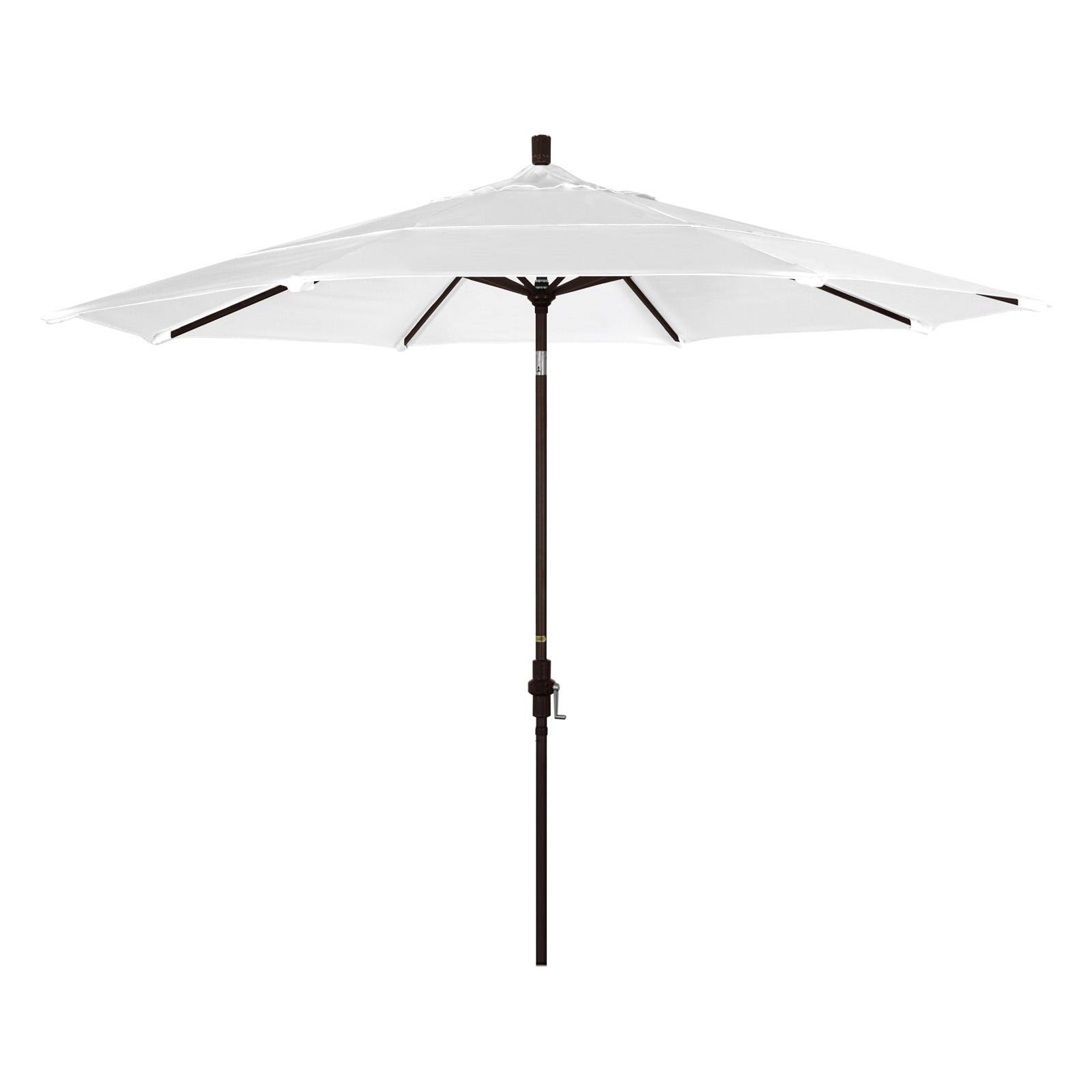 California Umbrella 11 ft. Tahoe Series Aluminum Market Patio Umbrella White KG_SNXFDOGO