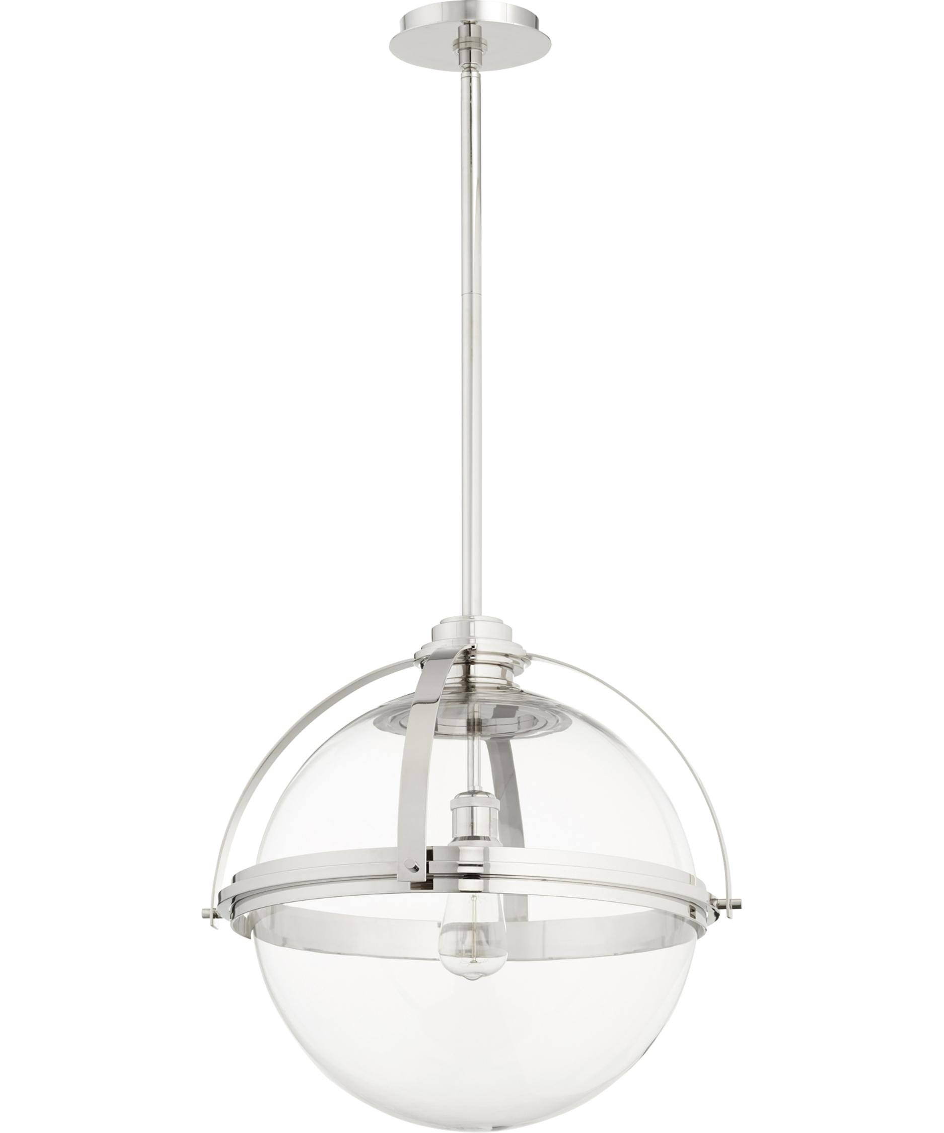 Quorum 1-Light Pendant Polished Nickel 88-20-62 E4_K6ITFOCB