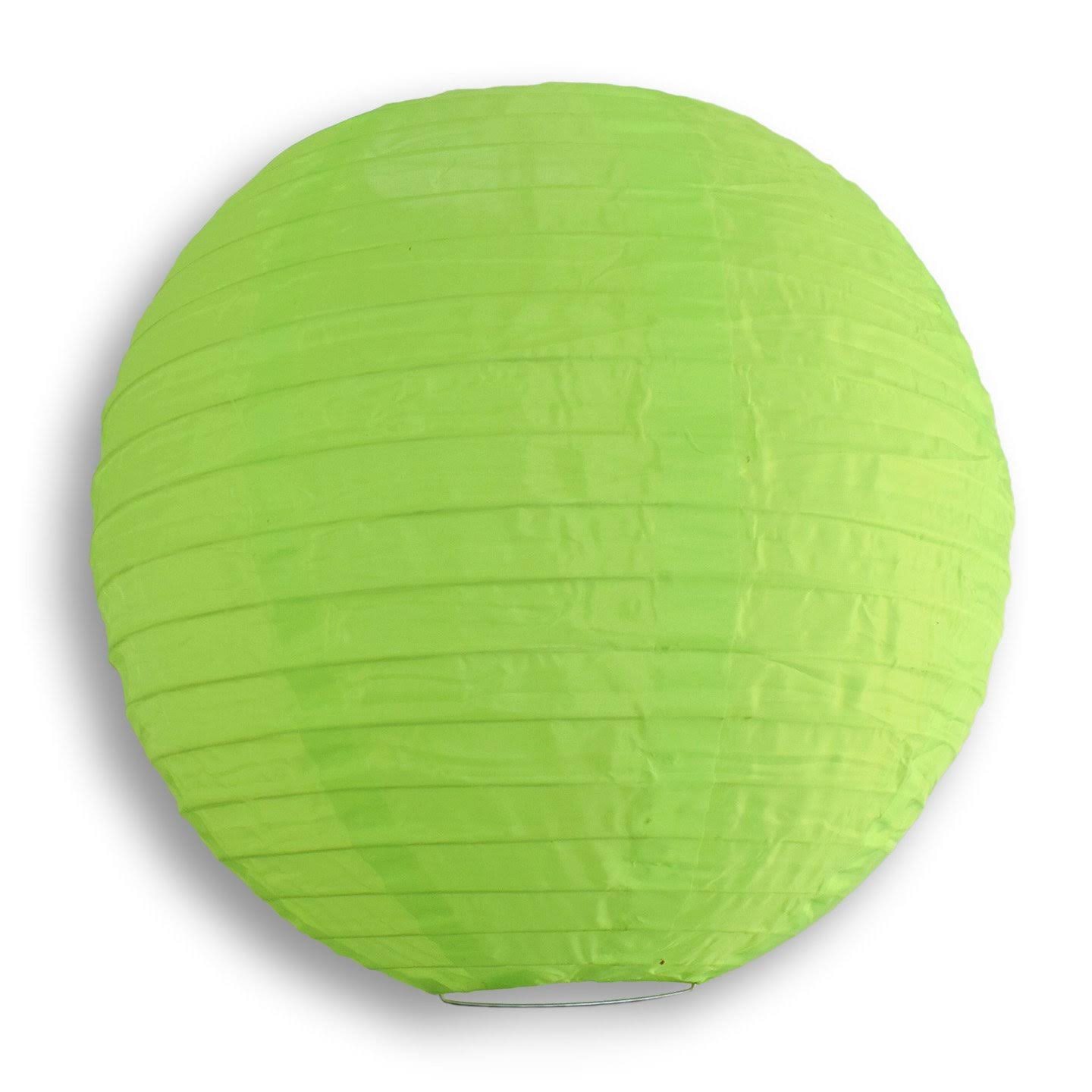 36 inch Neon Green Jumbo Shimmering Parallel Ribbing Nylon Lantern, Single Lantern 34_92IBI4AD