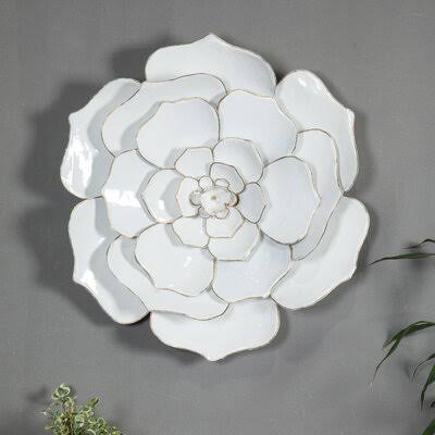 Flower Metal Wall Decor House of Hampton GI_O5GKZVTM