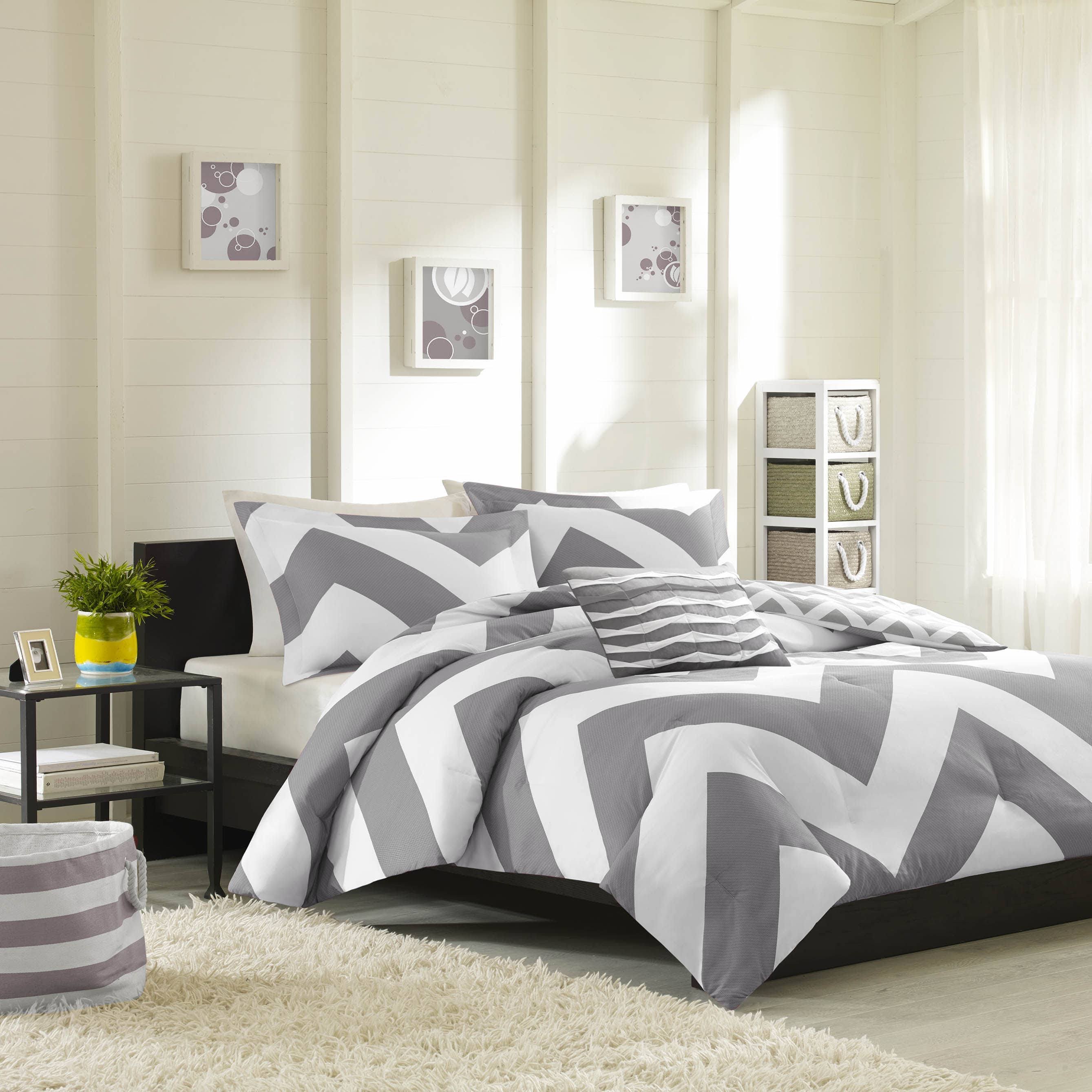 Mi Zone - Libra Comforter Set - Grey - Full/Queen N2_ZLPN7SPQ