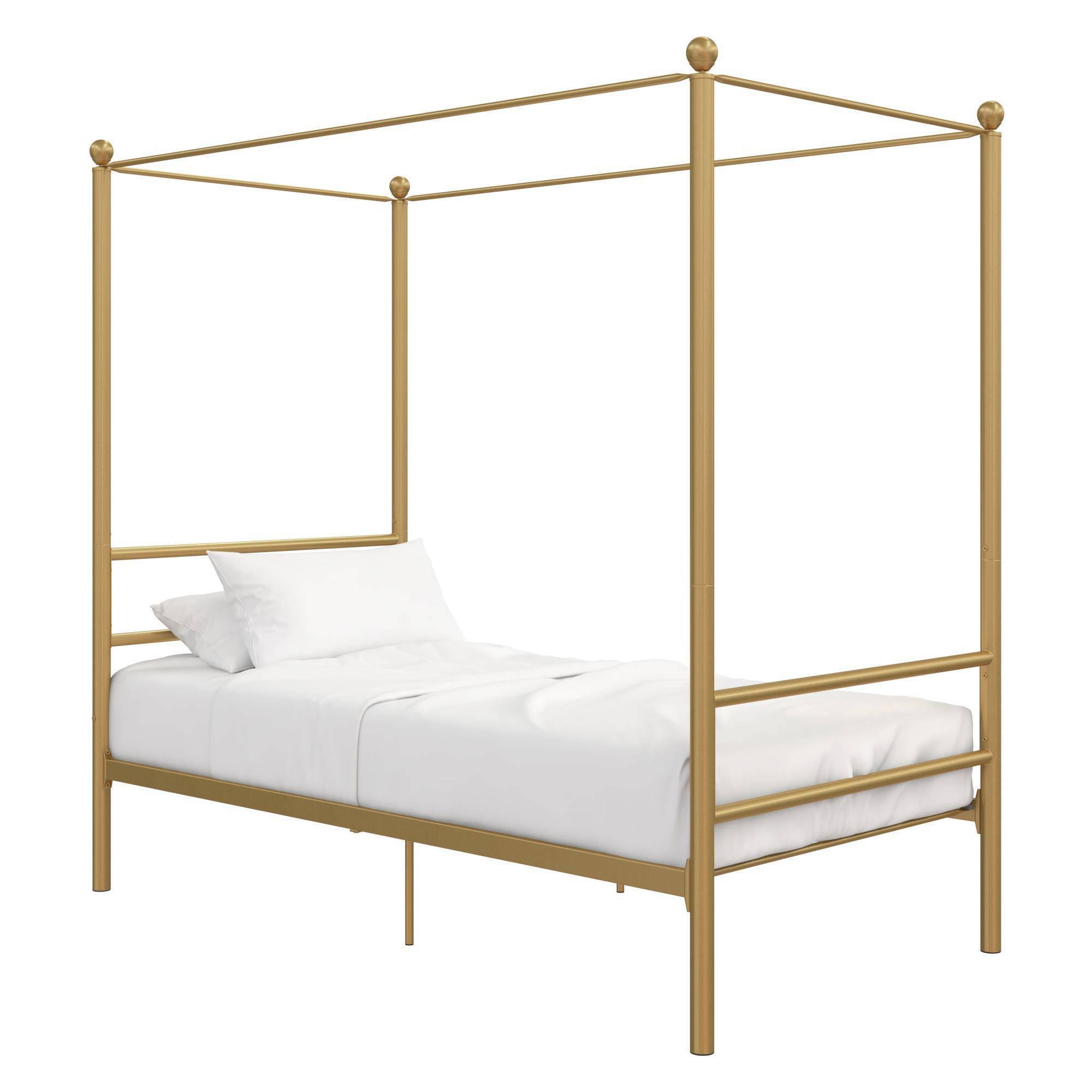 Twin Kelly Metal Canopy Bed Gold - Room Joy G8_0JDN0FNN