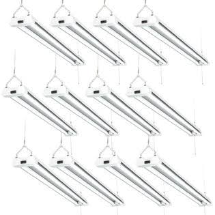 Sunco Lighting 12 Pack Frosted Shop Light Utility LED 40W 4000K, Cool White KN_MGDUZVL5