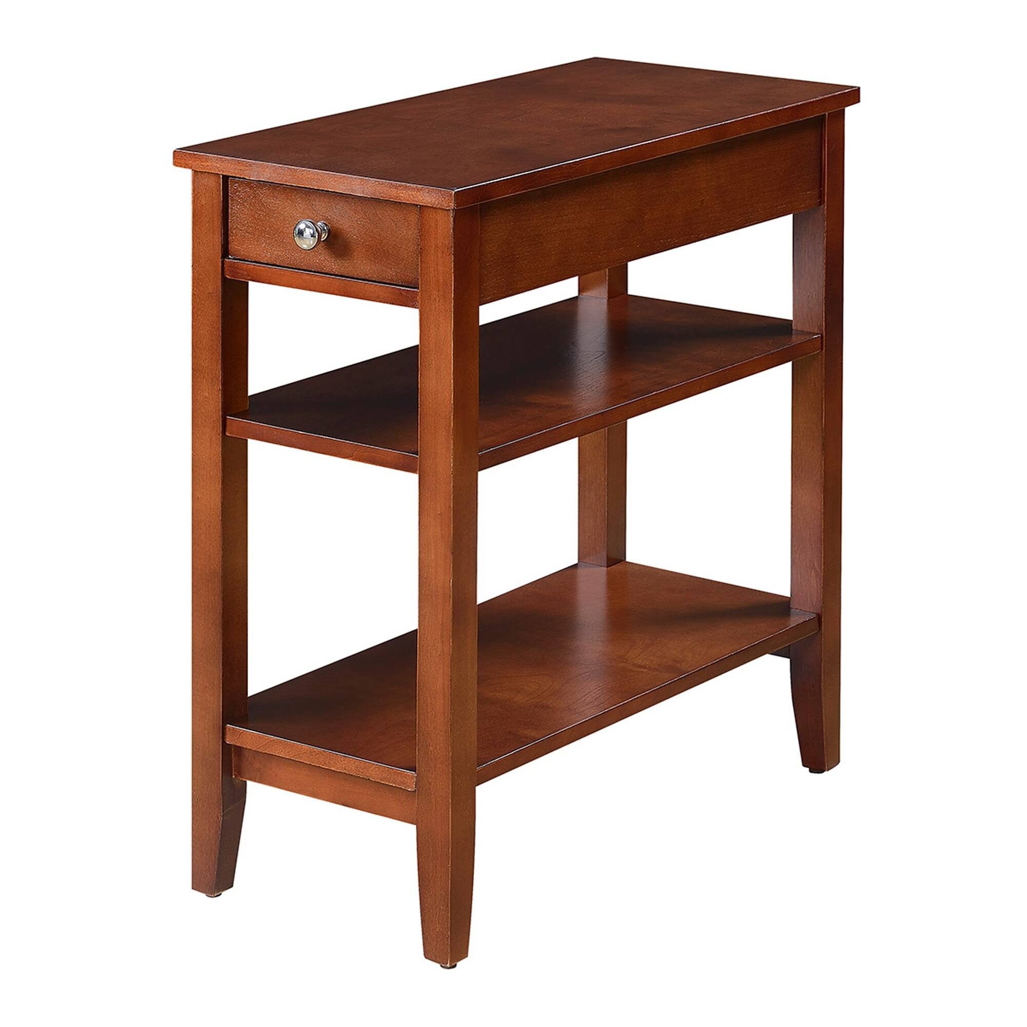 Copper Grove Aubrieta 3-Tier Single-Drawer End Table - Mahogany 21_NKXN1FCW