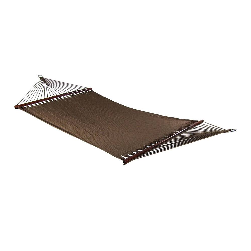 11 ft. 2-Person Large Rope Hammock Bed with Spreader Bar in Mocha FI_GOR3S1MQ