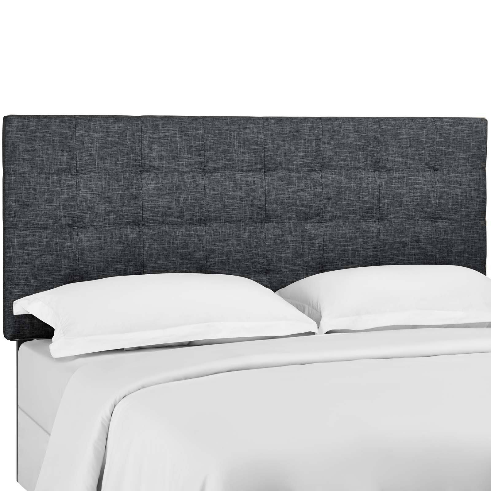 Modway Paisley Tufted Full / Queen Upholstered Linen Fabric Headboard - Gray O0_EKZDJK9Y