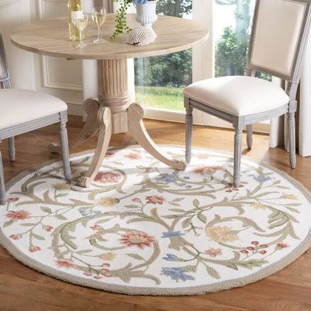 Helena Hand-Hooked Wool Area Rug Charlton Home Rug Size Round 5'6 4C_ZIIVWS9Y