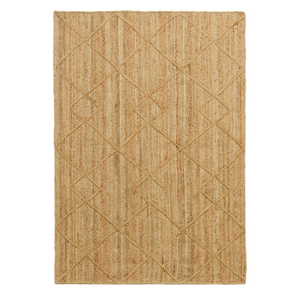 StyleWell Willow Beige Natural 5 ft. x 7 ft. Braided Jute Trellis Area Rug 0B_CPJXOB1A