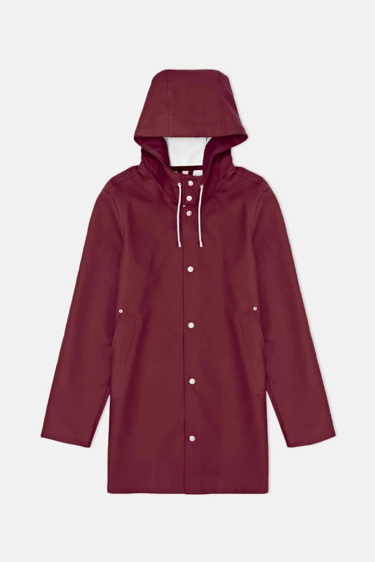 Stutterheim Stockholm Raincoat - Burgundy YI_4PV18KAG